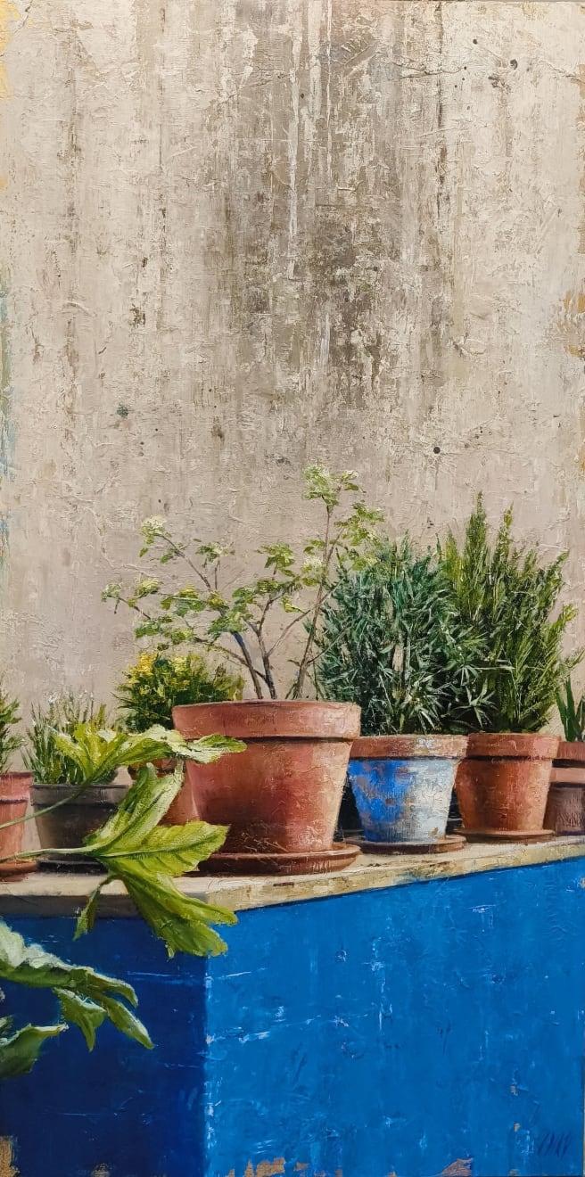 Carlos Díaz, Garden in blue, 2025