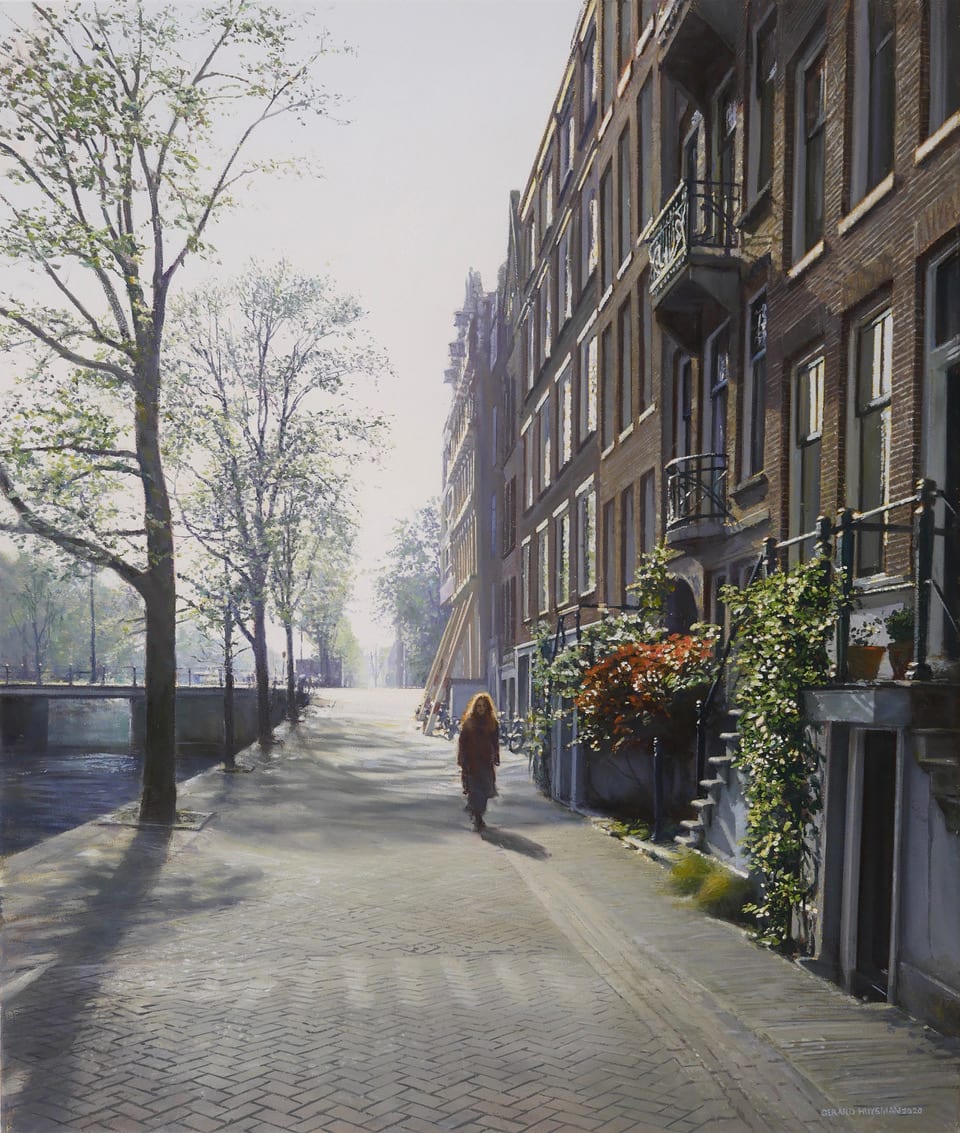 Gerard Huysman, Wandelaar Amsterdamse gracht, 2020