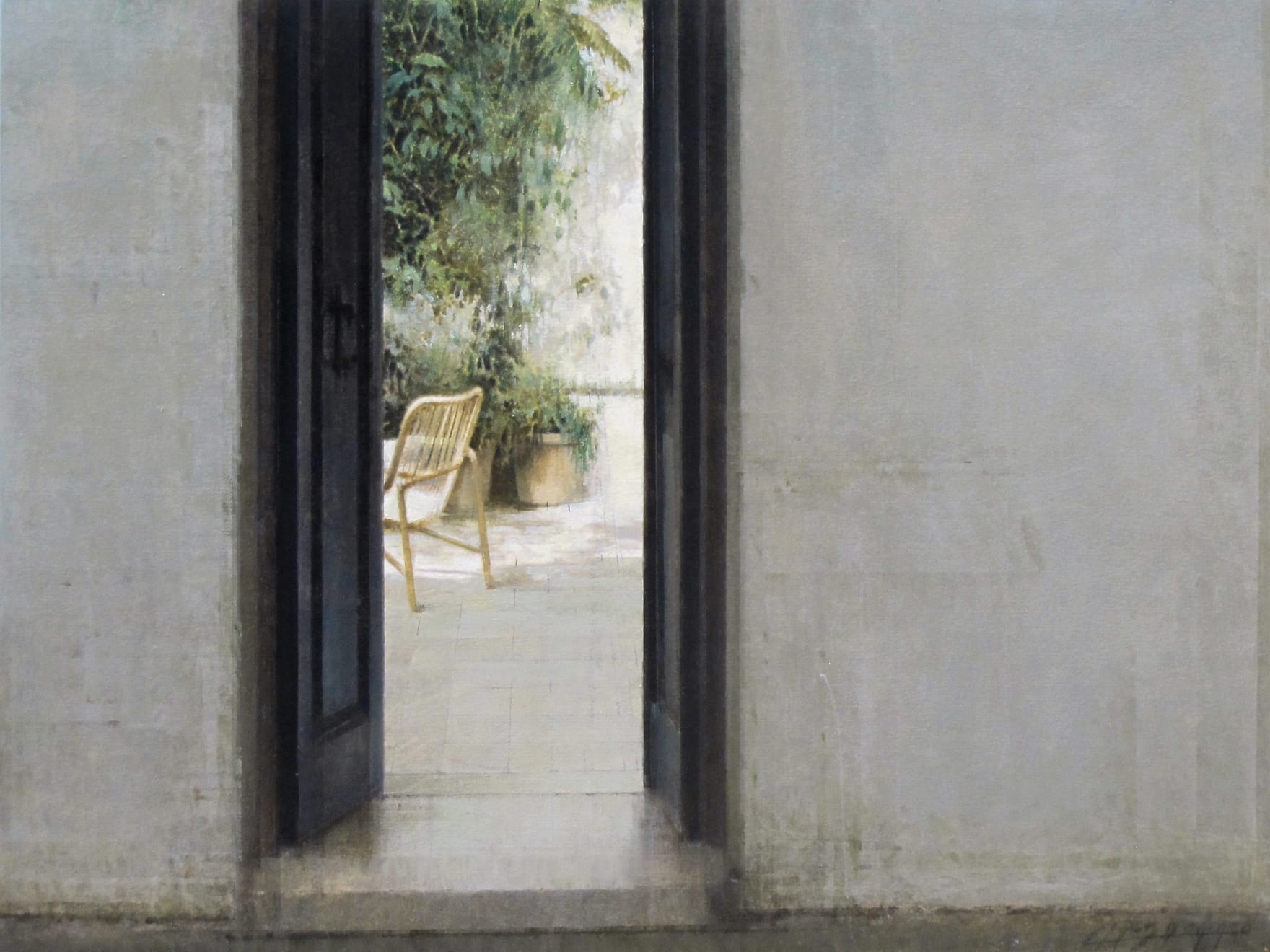 Carlos Morago, Sillon en el patio, 2022