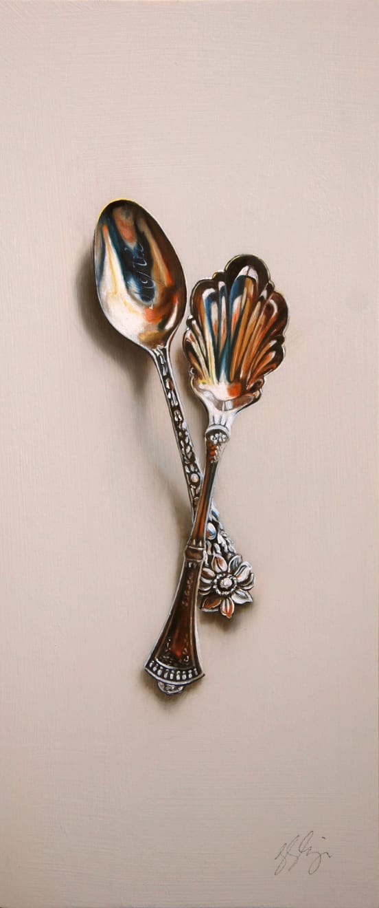 Leslie Lewis Sigler, Silver Pair #27, The Minder and The Analyst, 2023