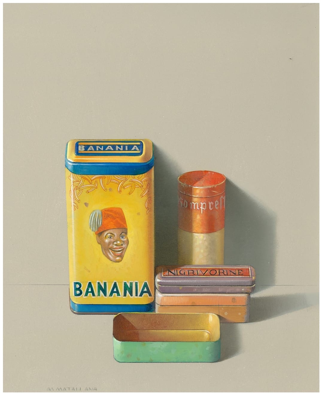 Antonio Matallana, Boîtes. Banania, 2023