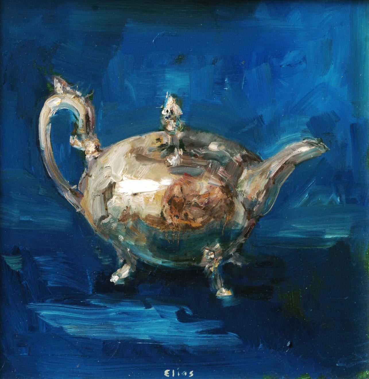 Douwe Elias, Zelfportret in pot, 2021