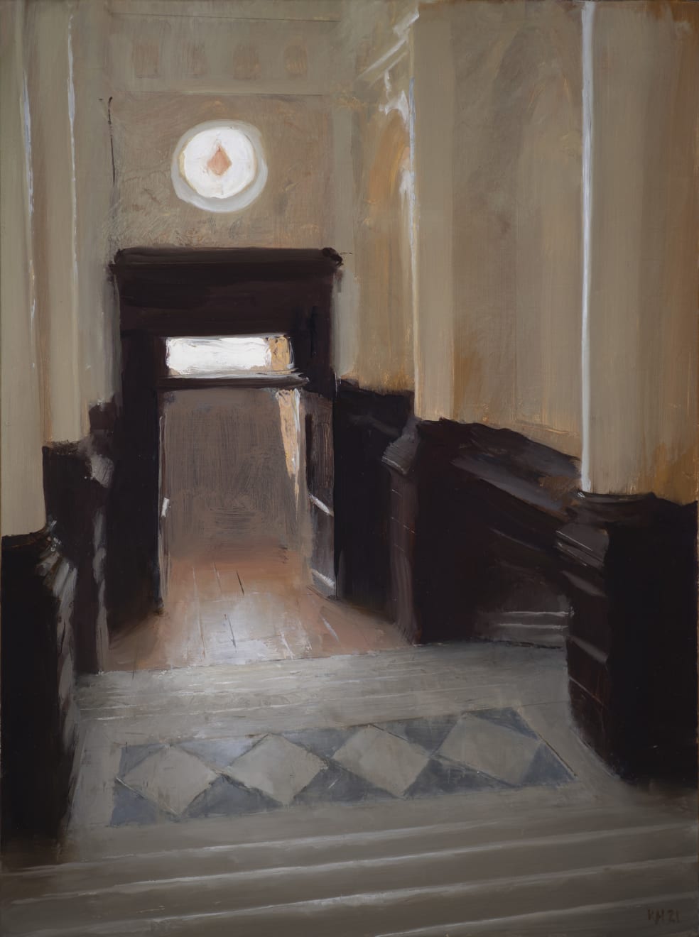 Kenny Harris, Stairwell, study, 2021