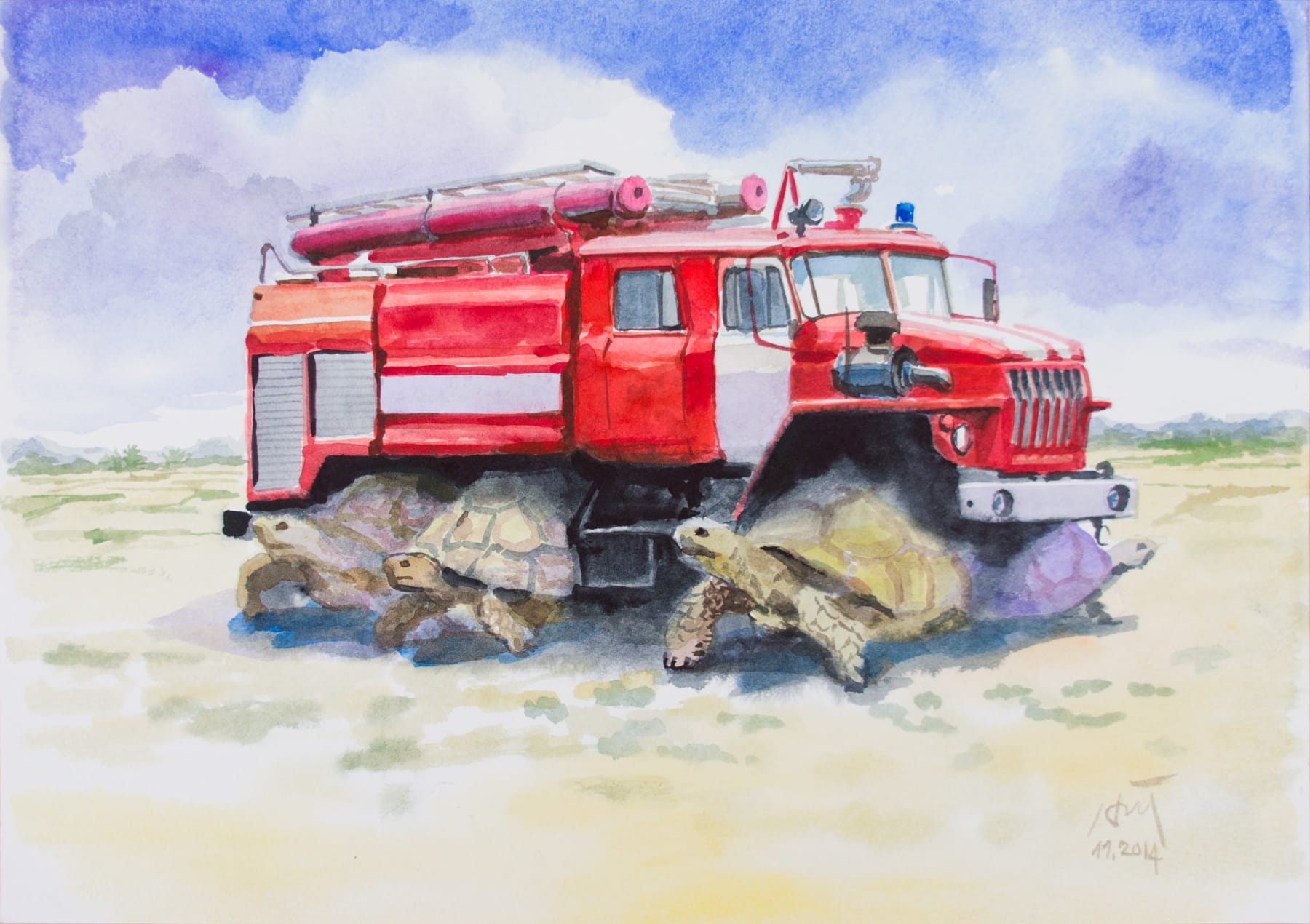 Nguyen Manh Hung, Fire Truck (URAL), 2014