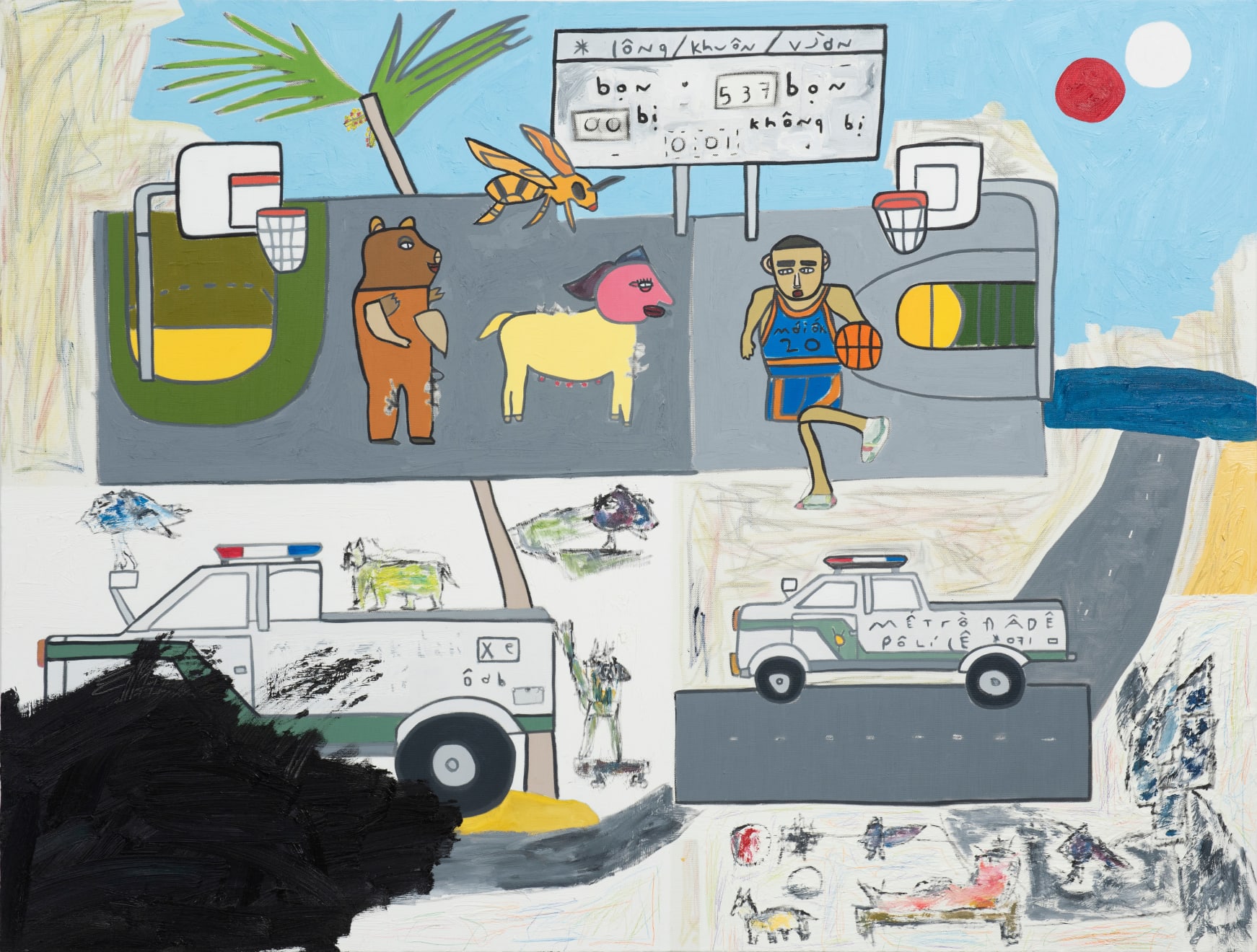 Will Thurman, Pickup basketball in Miami and in Âm-ê-ríc-ă they drive police trucks on the beach, 2022