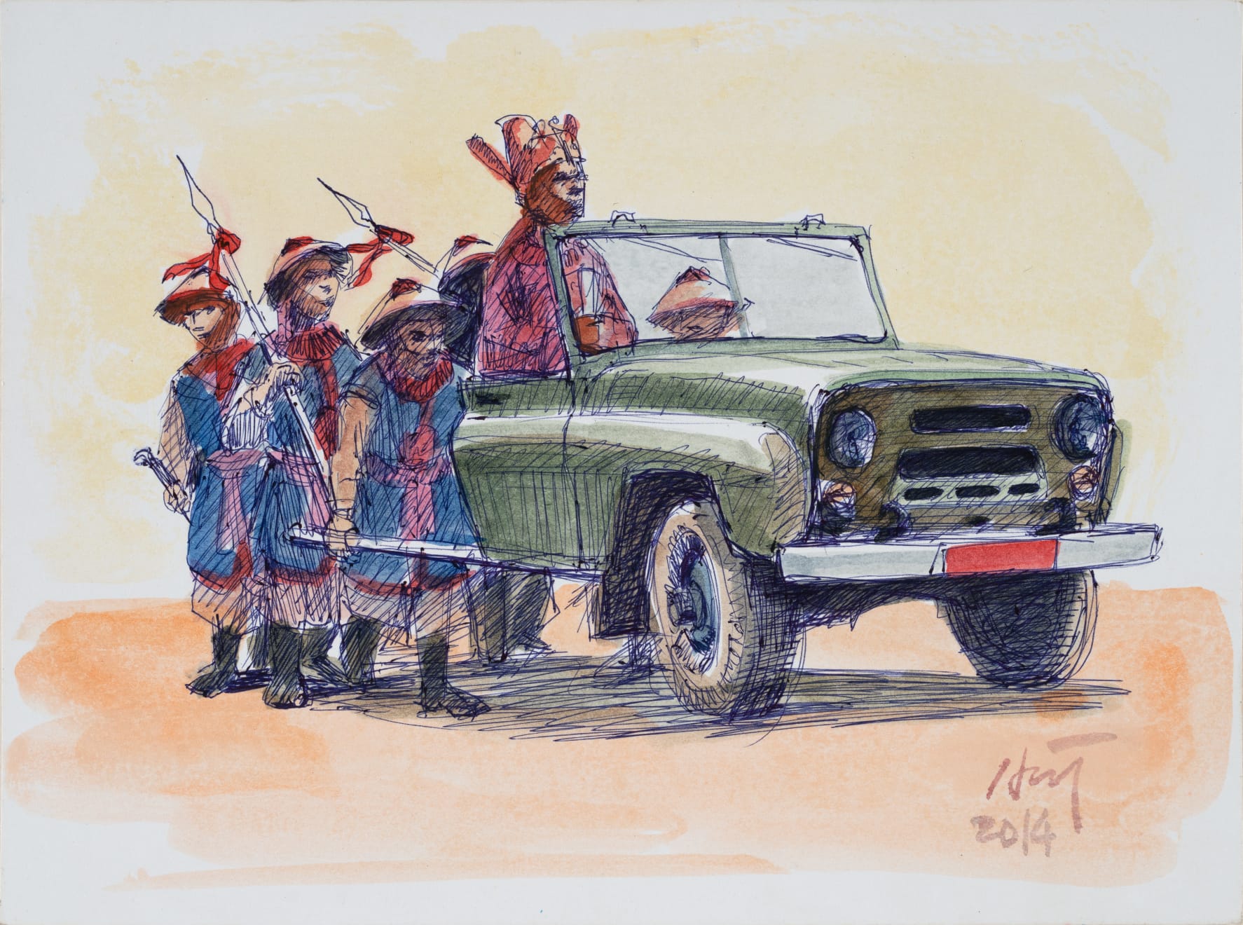 Nguyen Manh Hung, Patrol (sketch 2), 2014
