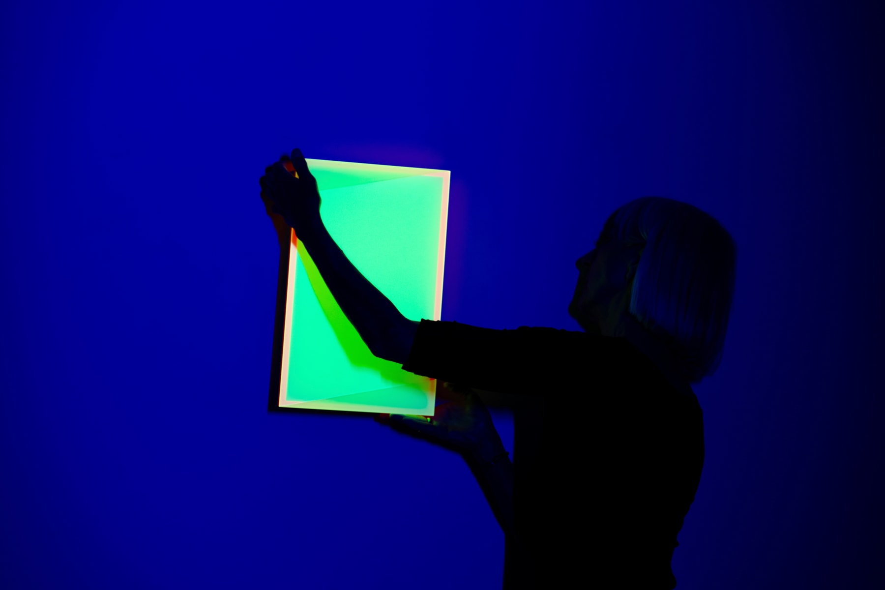 Regine Schumann, colormirror triangles fibonacci 34, 2025