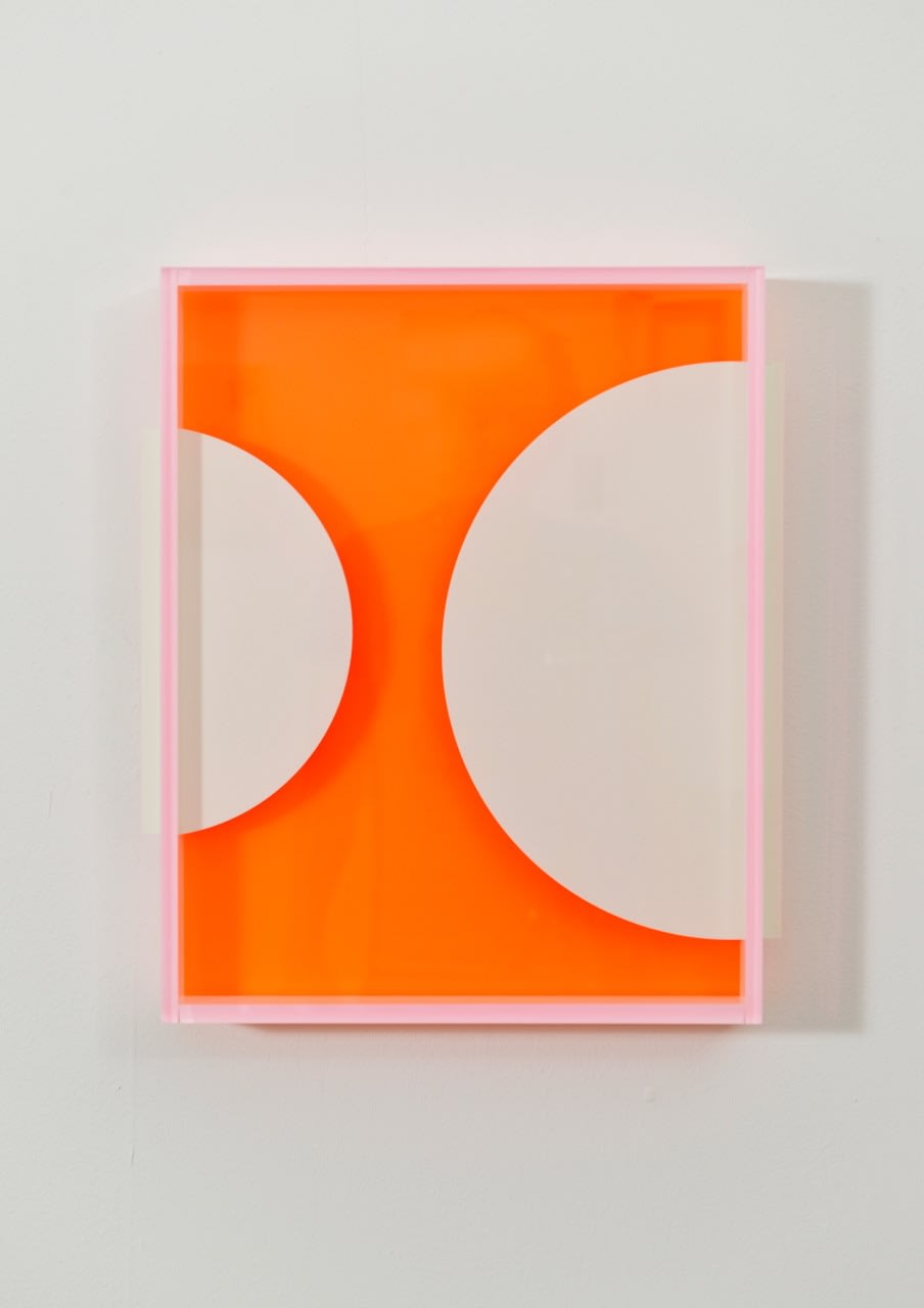 Regine Schumann, colormirror satin orange and glow after düsseldorf, 2021