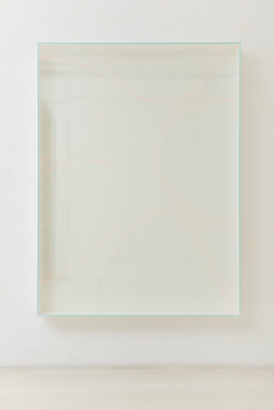 Regine Schumann, colormirror soft pink milled lines 01, 2021