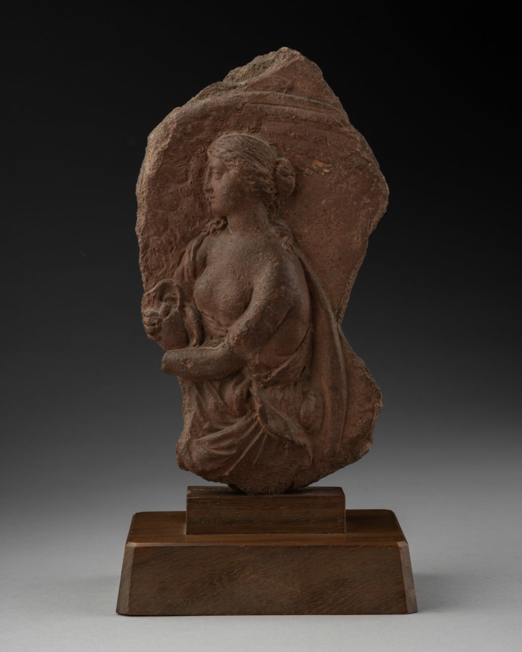 Ancient Roman, Campana-relief of a Maenad / Muse (Psyche ?), 1st Century B.C. – 3rd Century A.D.