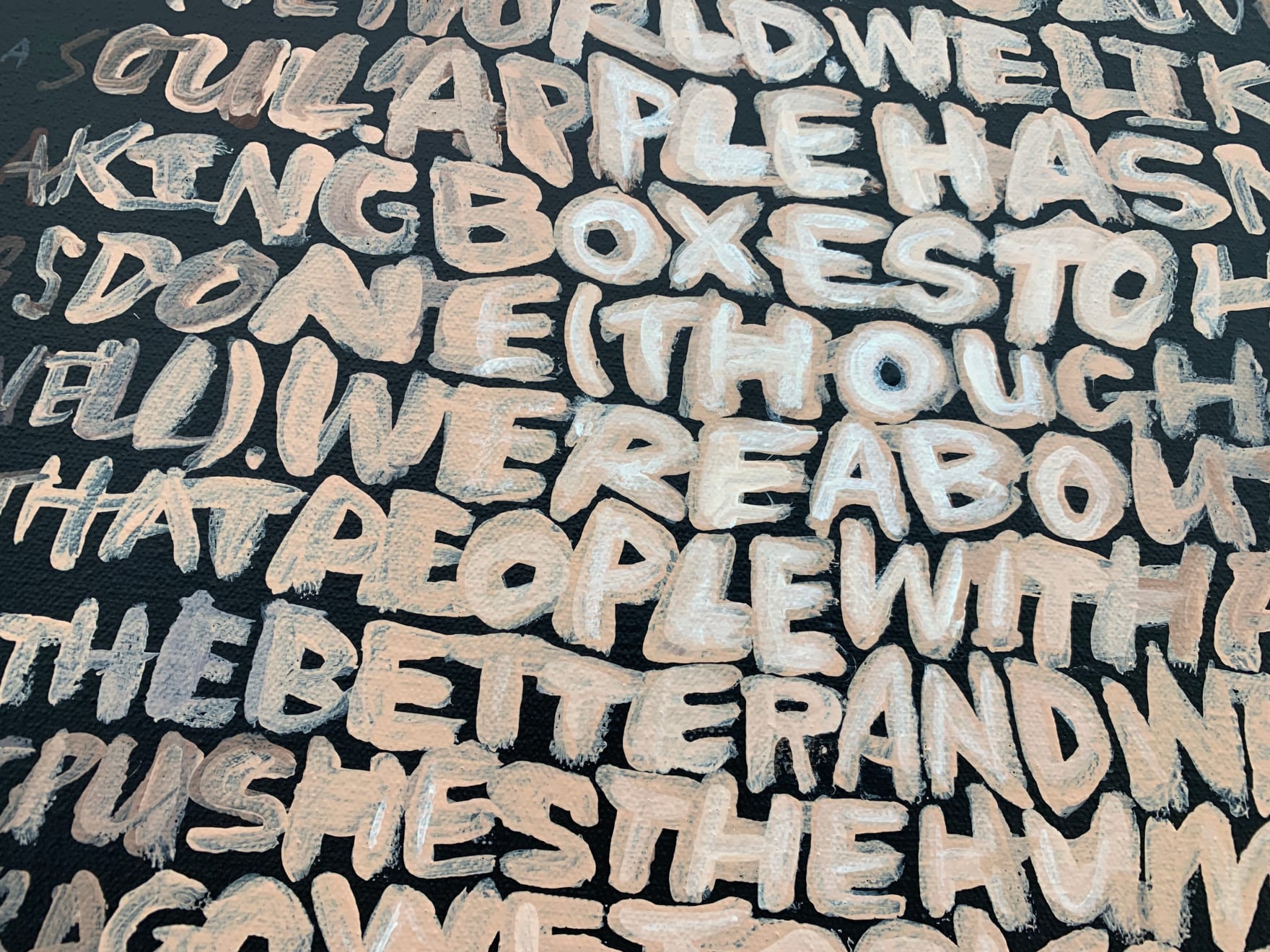 David Hollier, Steve Jobs (text: 'Think Differently' campaign) , 2021