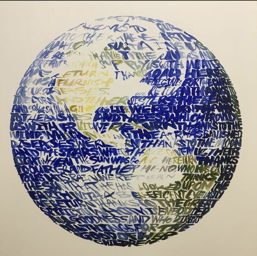 David Hollier, Earth (Iroquois World Prayer), 2021