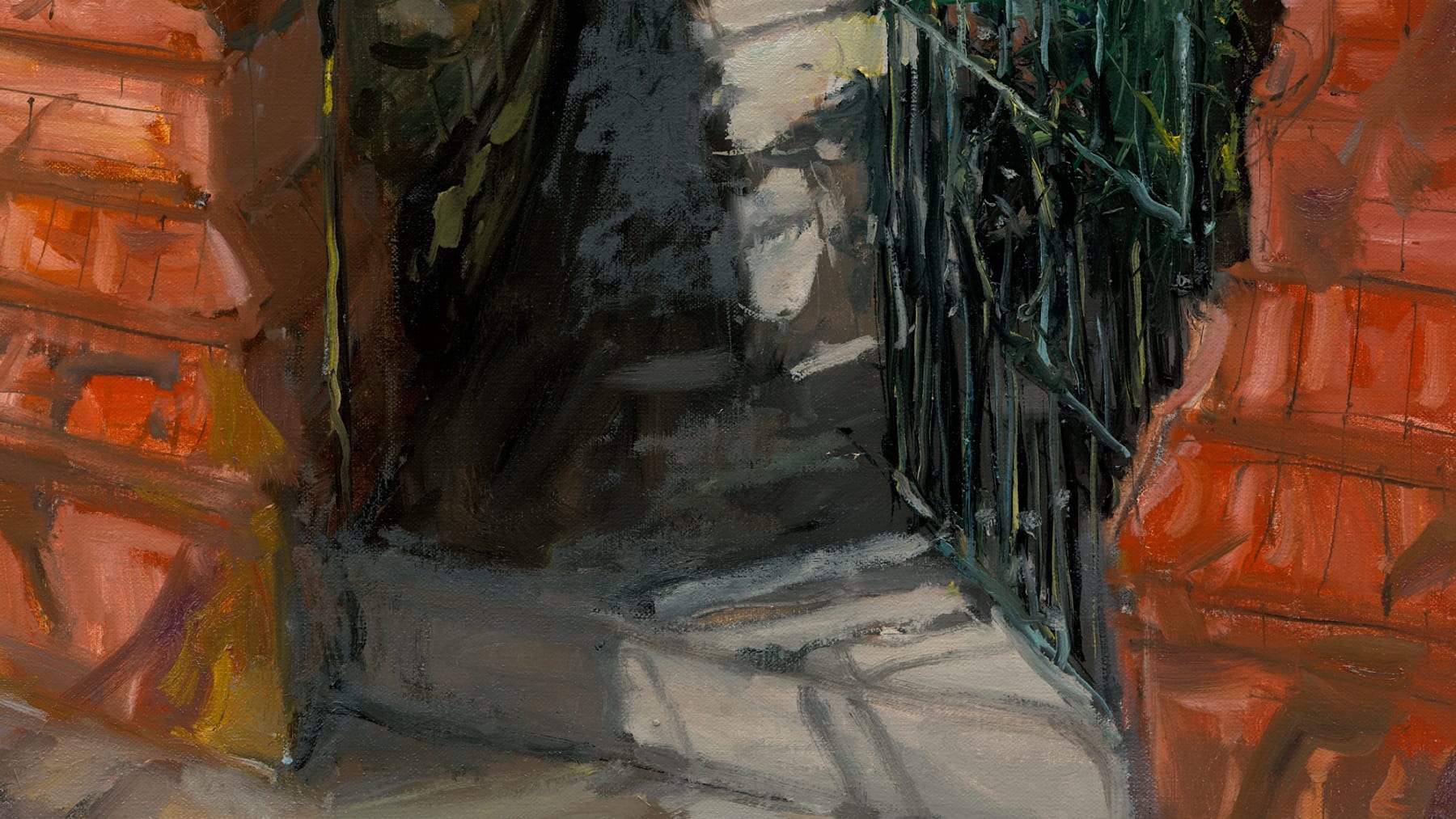 Gerard_Byrne_Morning_Shadows_modern_impressionism_painting_detail