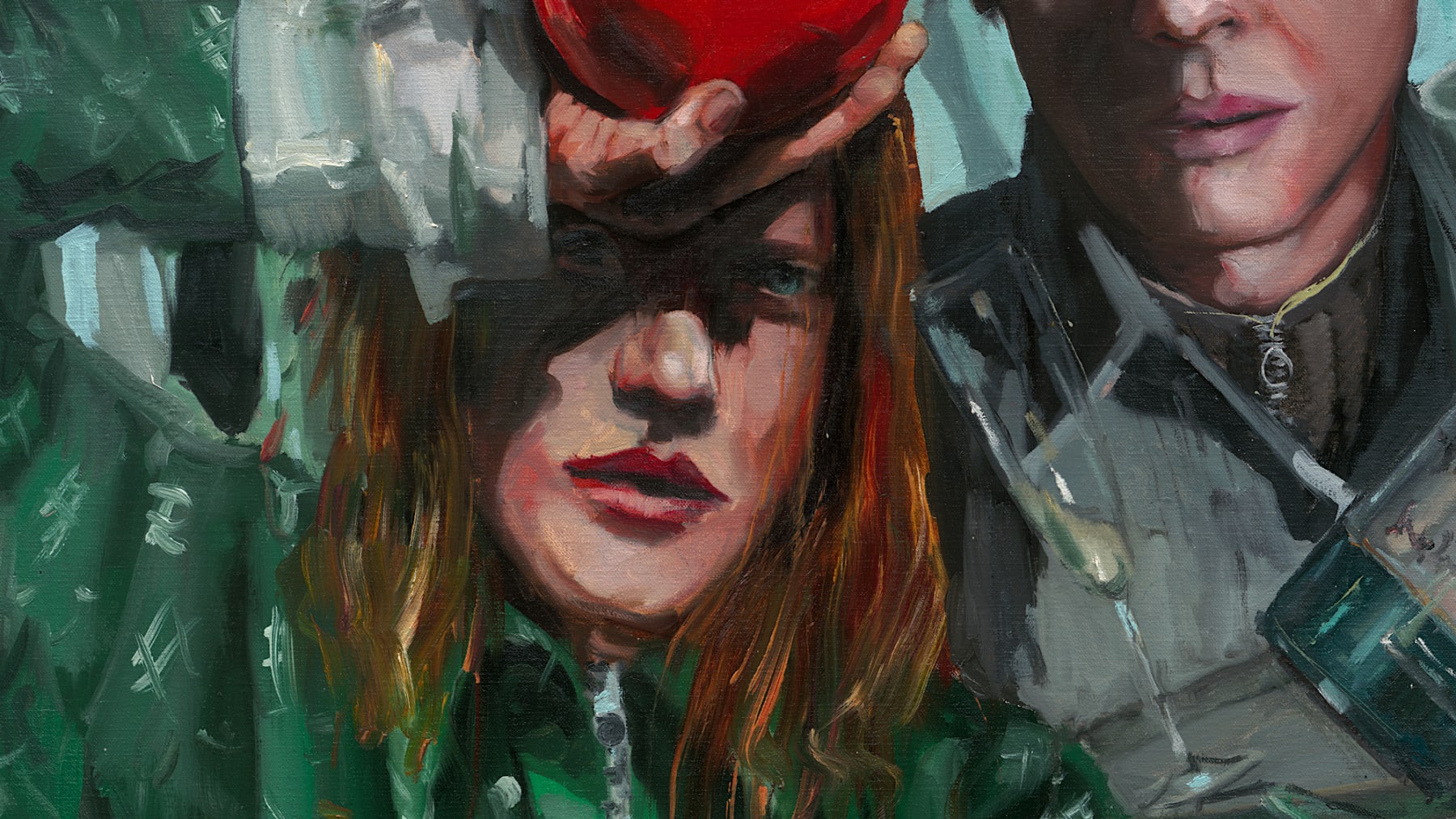 Gerard_Byrne_Holding_On_contemporary_irish_art_painting_detail