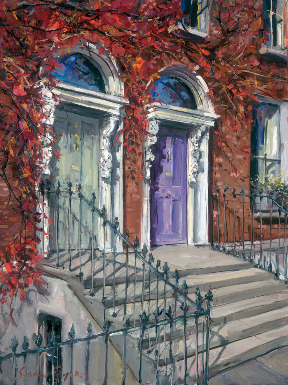 Gerard-Byrne_Dublin-Doors-in-Autumn-irish-modern-impressionist-art-gallery-dublin-ireland