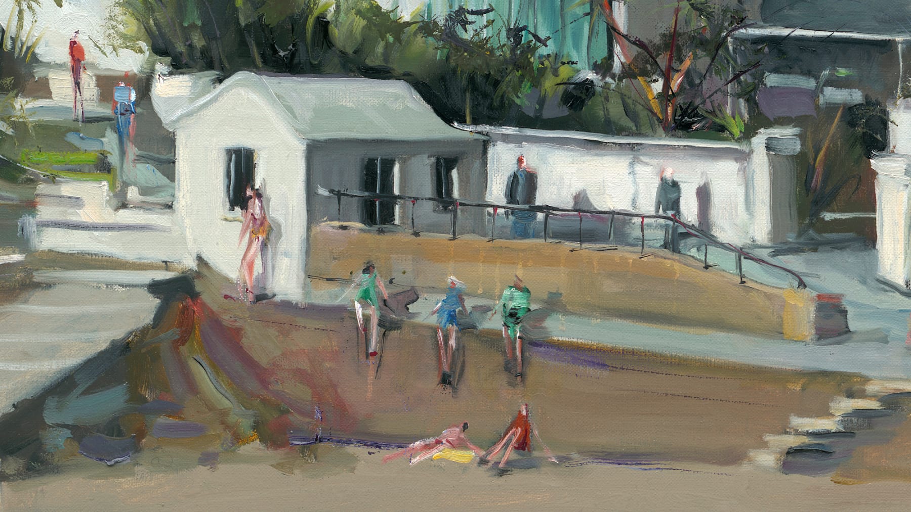 Gerard_Byrne_Caribbean_Dreams_Sandycove_II_painting_detail_contemporary_impressionism_fine_art_gallery_Dublin_Ireland