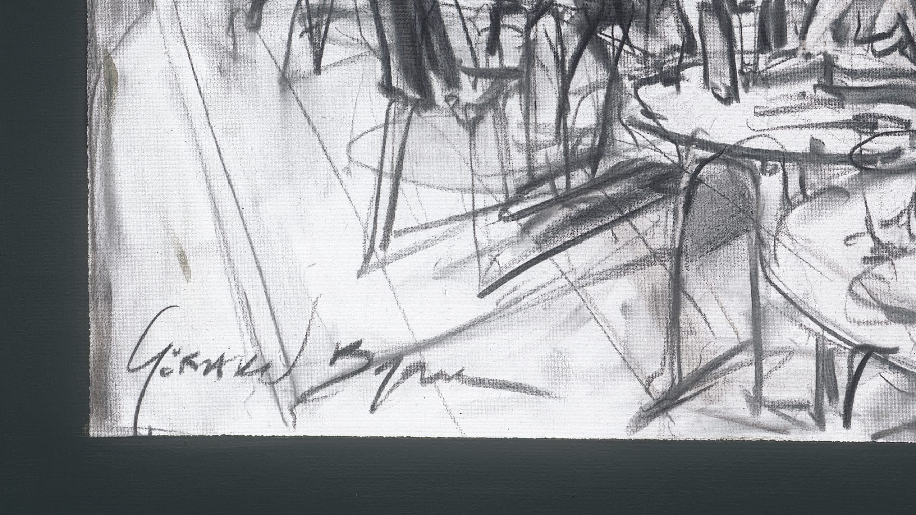 Gerard-Byrne-Afternoon-Bliss-Finnegans-of-Dalkey-charcoalogy-exhibition-art-gallery-dublin-ireland-drawing-detail-artist-signature