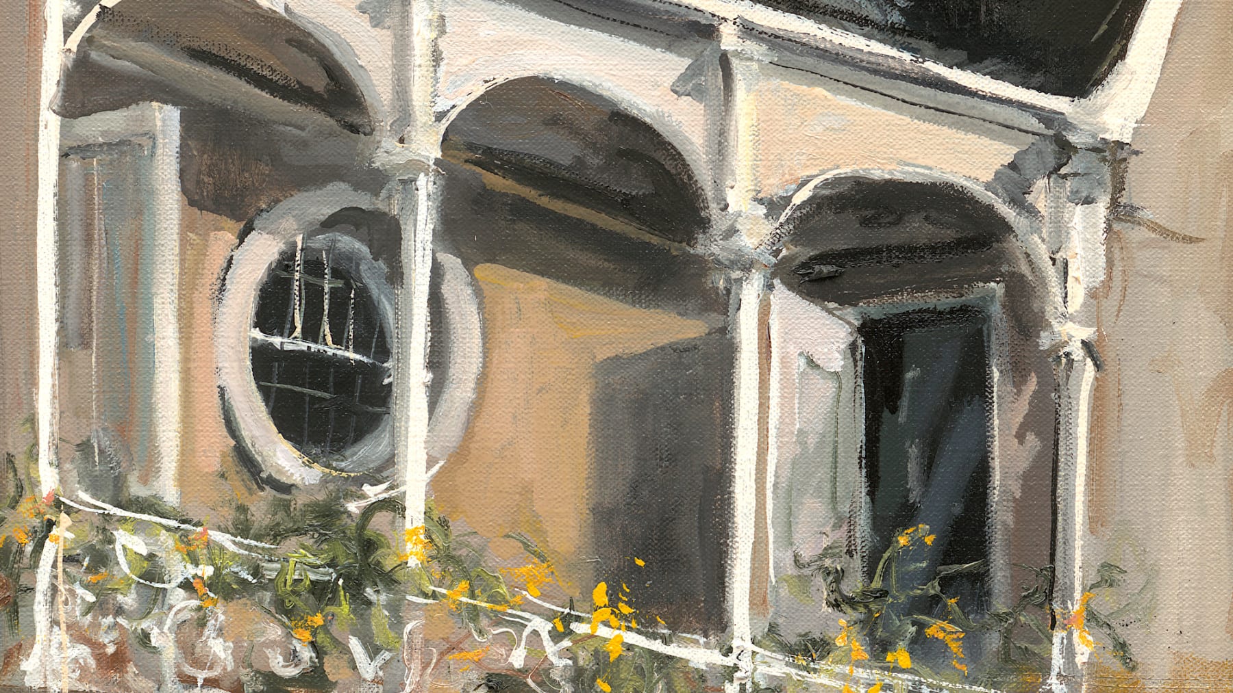 Gerard_Byrne_Understated_Elegance_Park_Drive_modern_impressionism_painting_detail