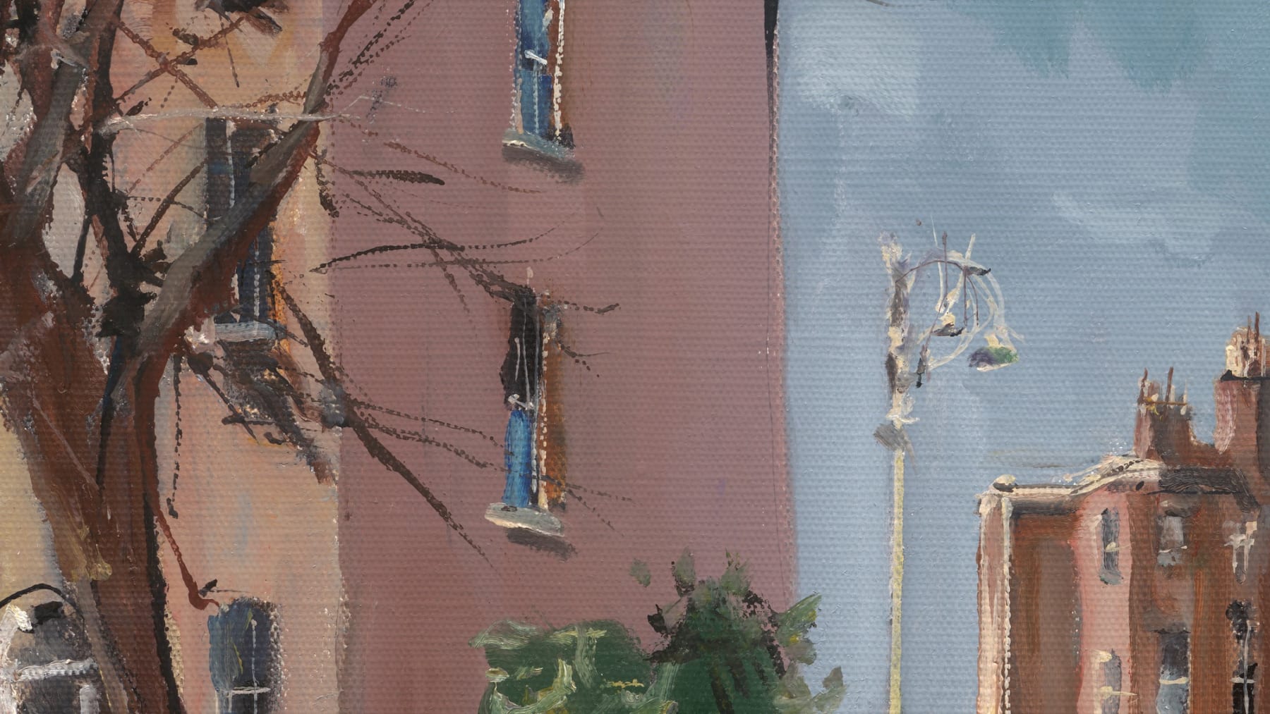 Gerard_Byrne_Into_the_Light_Huband_Bridge_in_Spring_modern_irish_impressionism_fine_art_gallery_dublin_Ireland_painting_detail