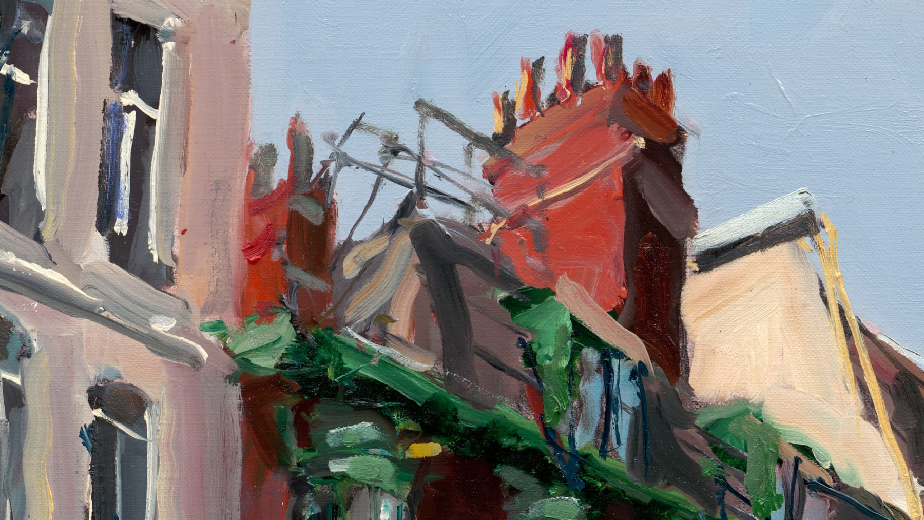 Gerard-Byrne-Joyful-Day-on-Dawson-Street-Dublin-irish-modern-impressionism-art-gallery-Dublin-painting-detail