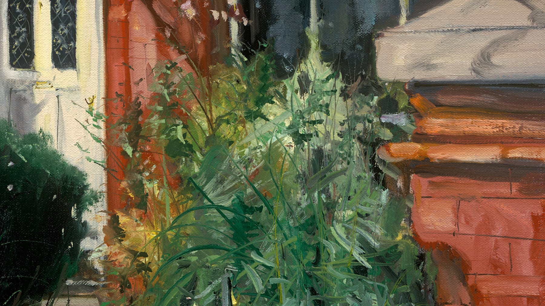 Gerard_Byrne_Morning_Shadows_modern_impressionism_painting_detail