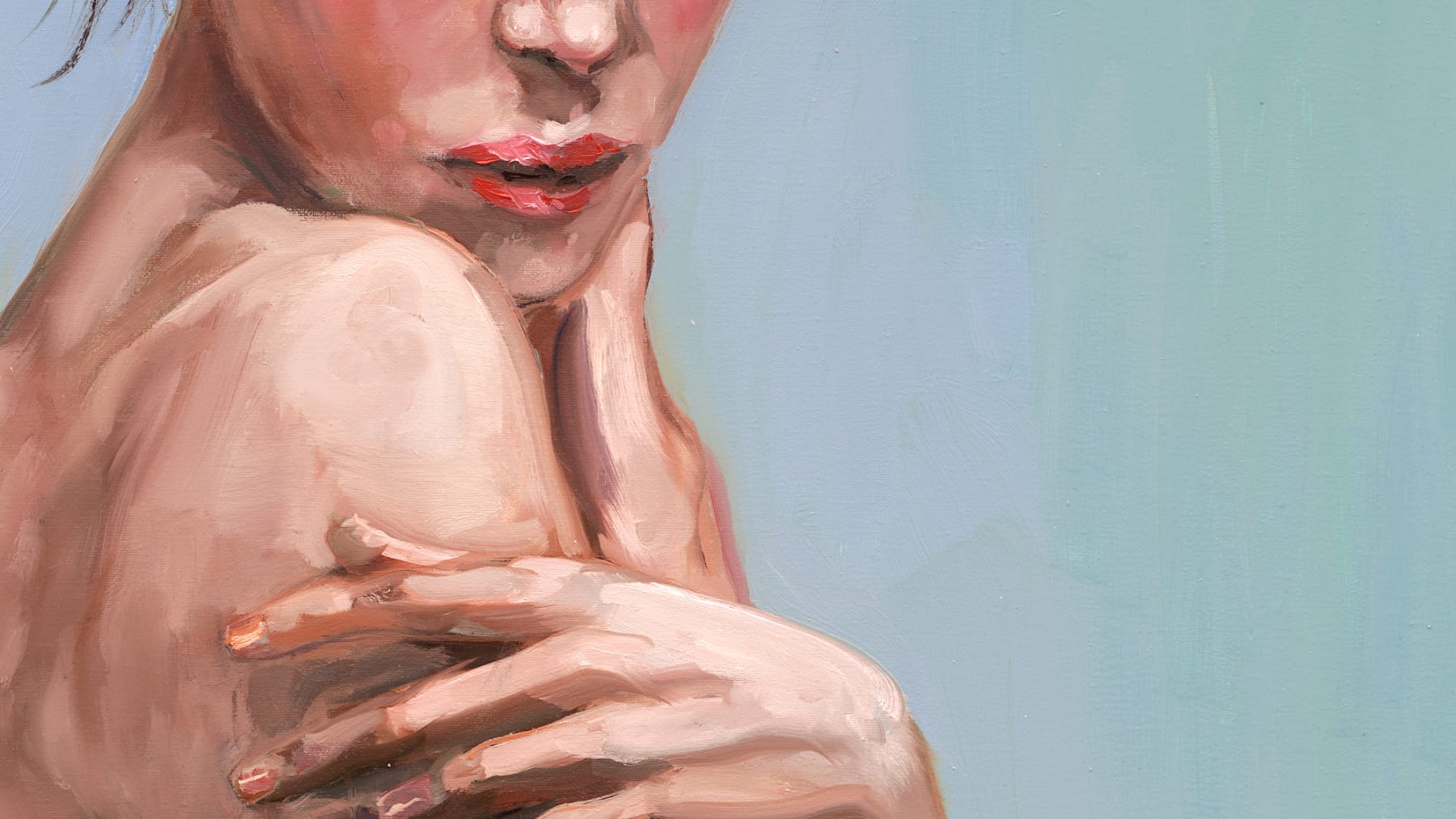 Gerard_Byrne_It's_Not_You_It's_Me_irish_figurative_painter_fine_art_gallery_Dublin_painting_detail