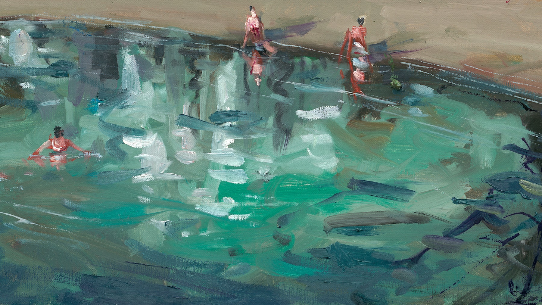 Gerard_Byrne_Caribbean_Dreams_Sandycove_II_painting_detail_contemporary_impressionism_fine_art_gallery_Dublin_Ireland