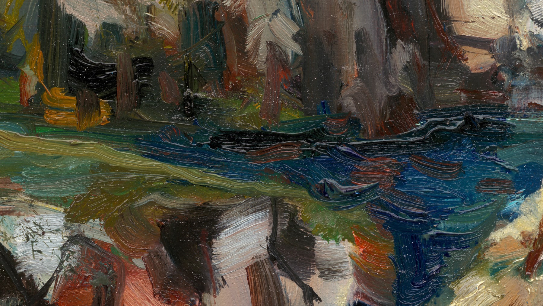 Gerard_Byrne_James_Joyce_Tower_I_modern_irish_impressionism_fine_art_gallery_Dublin_Ireland_painting_detail
