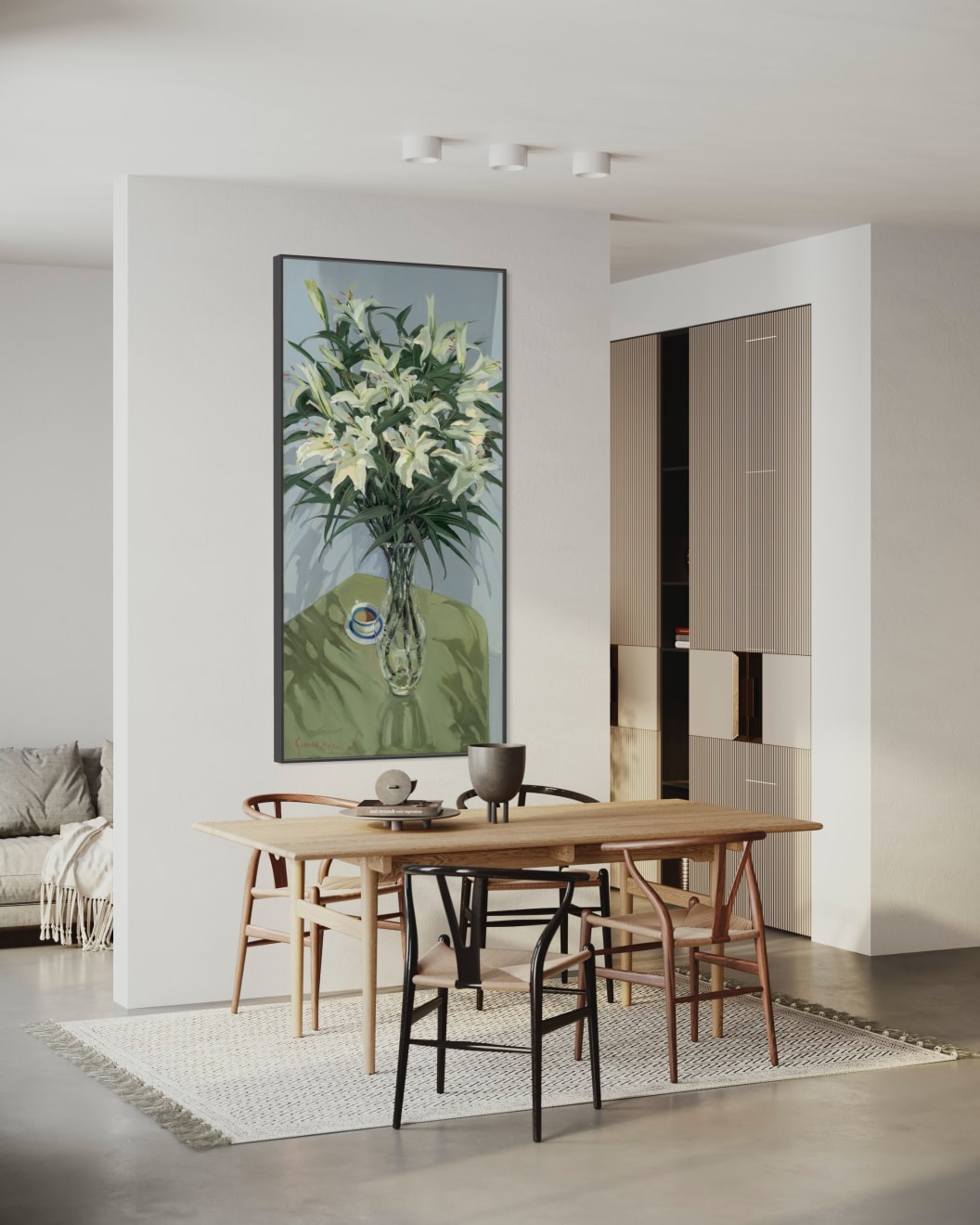 Gerard-Byrne-White-Oriental-Lilies-art-gallery-Dublin-Ireland-interior-design