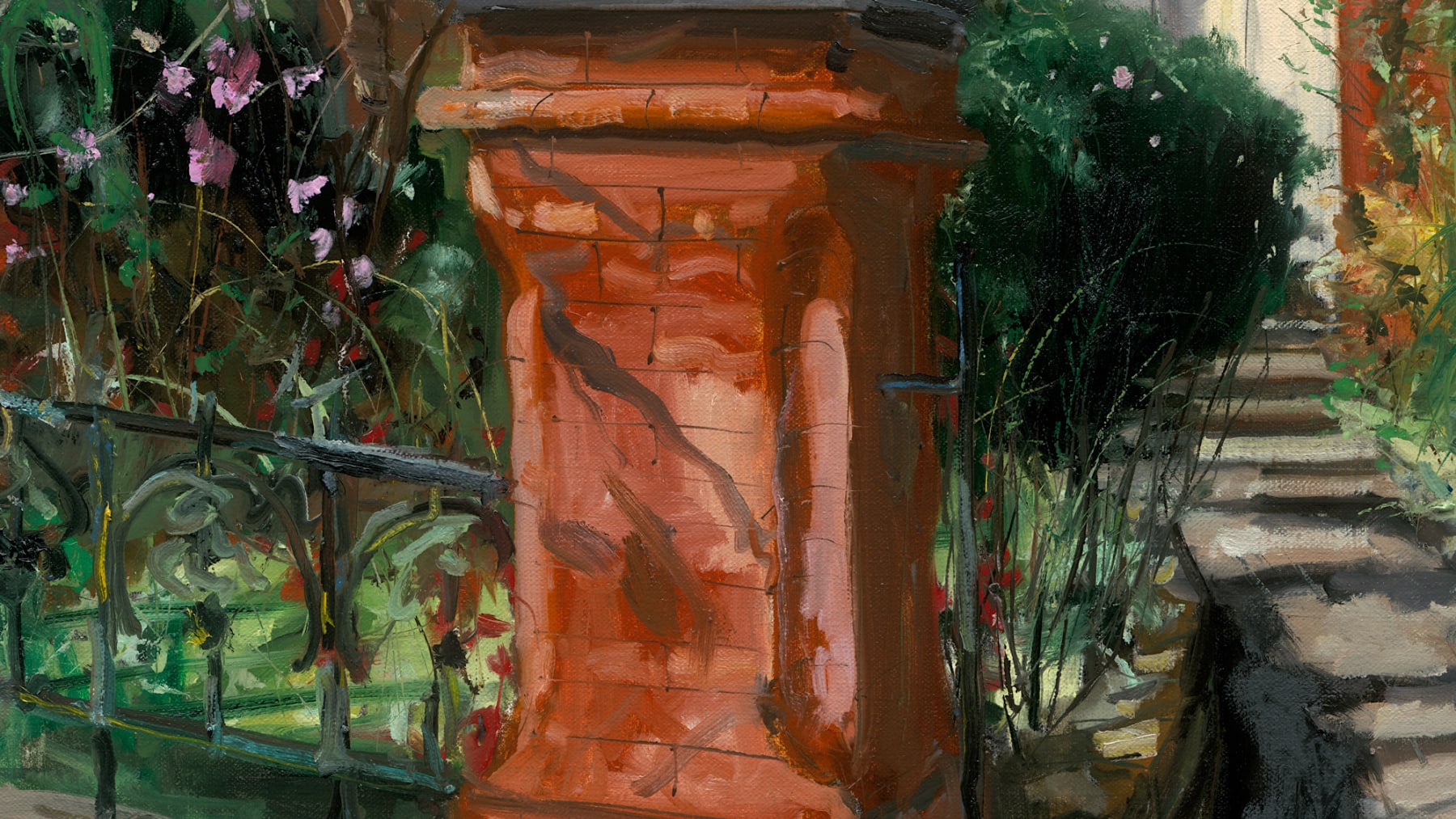 Gerard_Byrne_Morning_Shadows_modern_impressionism_painting_detail