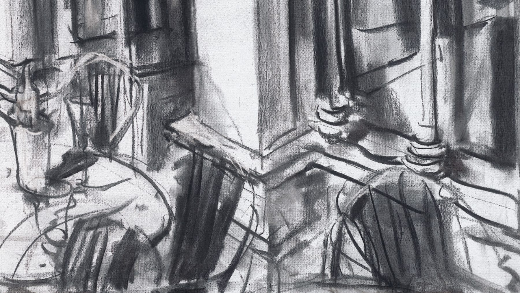 Gerard-Byrne-Afternoon-Bliss-Finnegans-of-Dalkey-charcoalogy-exhibition-art-gallery-dublin-ireland-drawing-detail