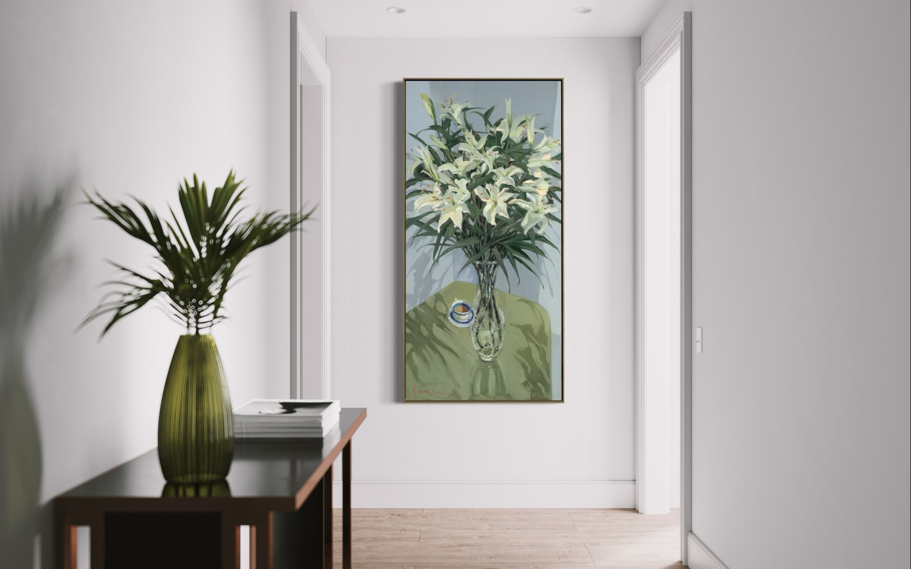 Gerard-Byrne-White-Oriental-Lilies-art-gallery-Dublin-Ireland-interior-design