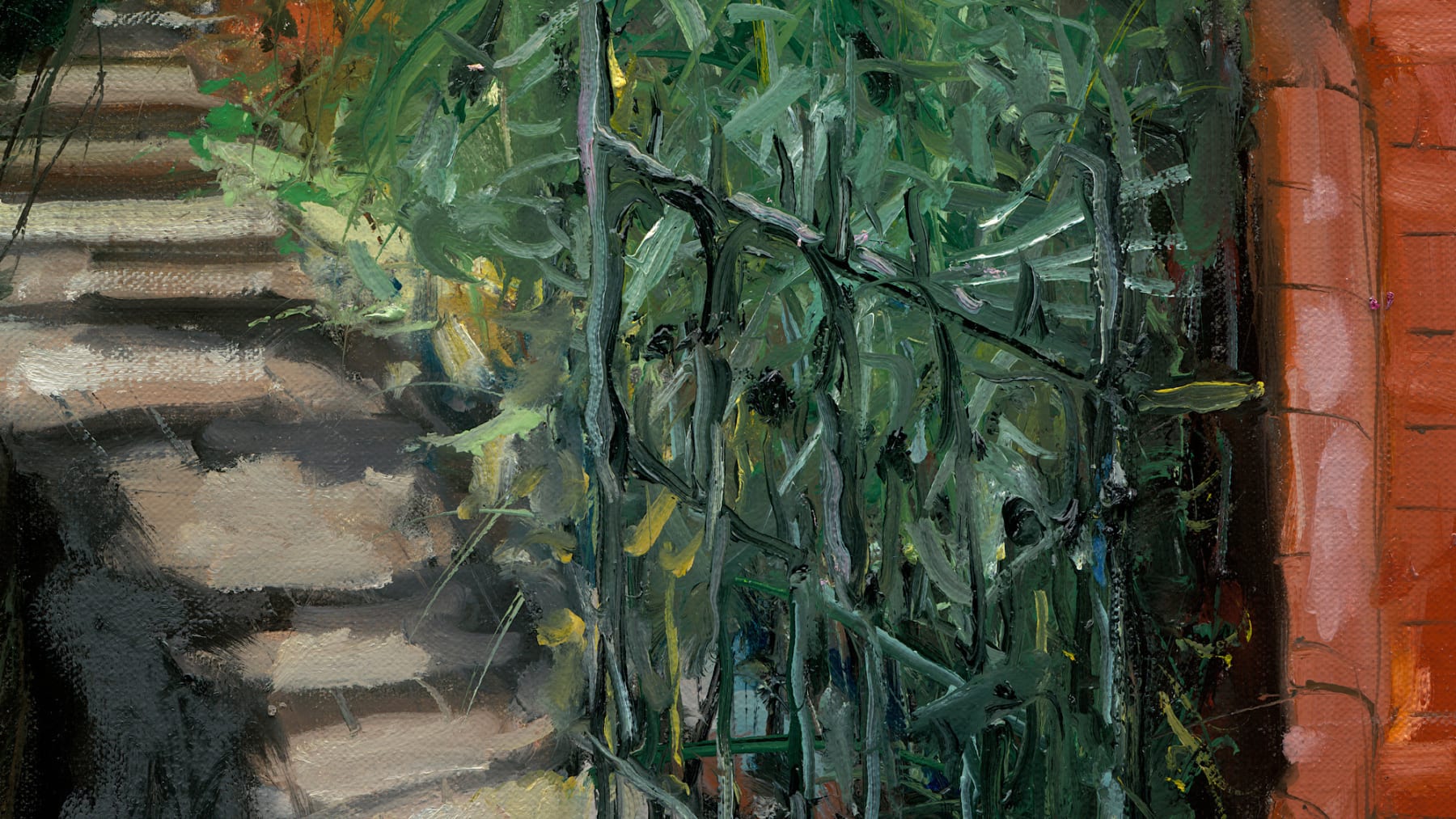 Gerard_Byrne_Morning_Shadows_modern_impressionism_painting_detail