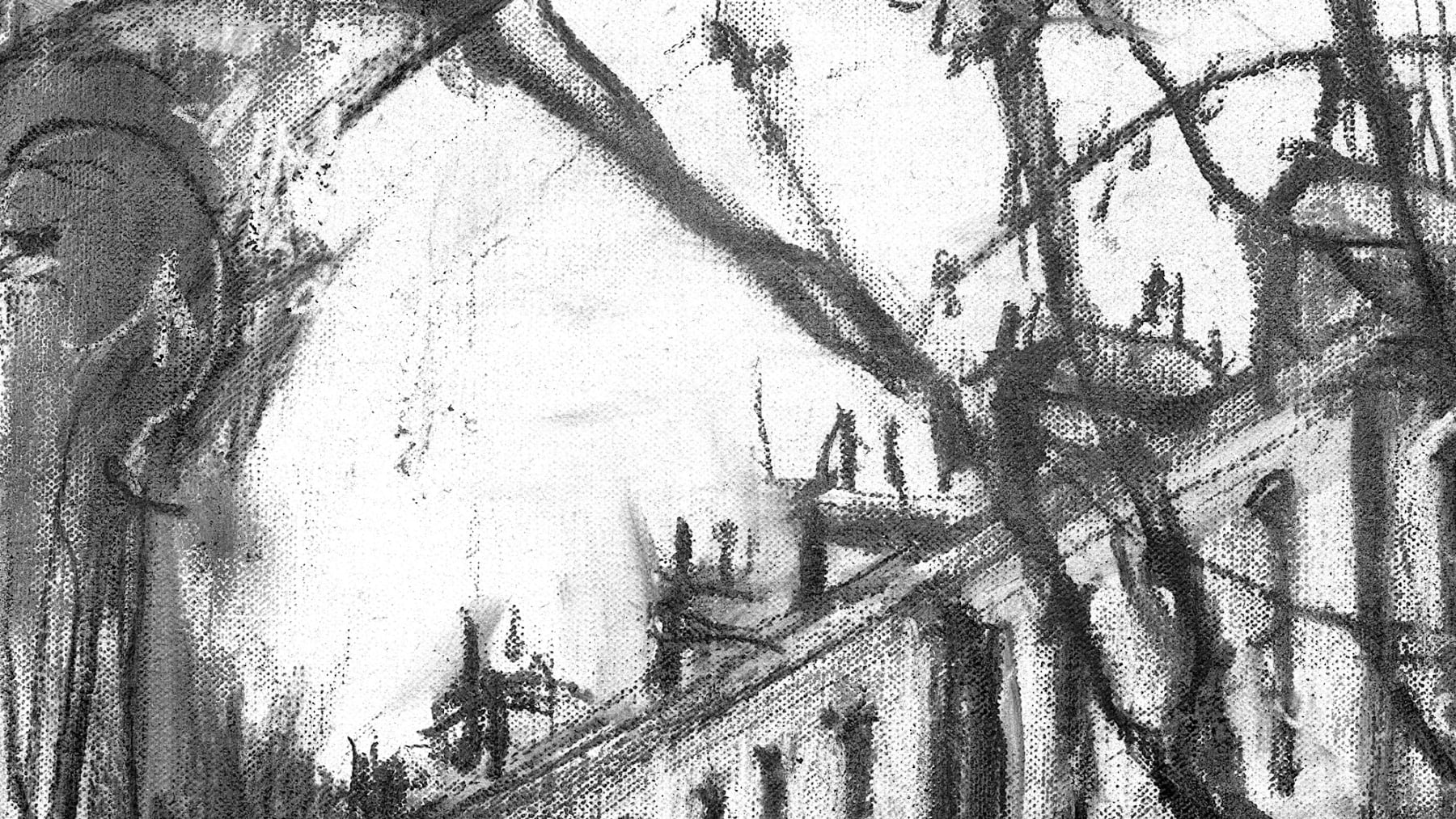 Gerard-Byrne-In-Search-of-Light-Albany-Road-Ranelagh-charcoalogy-exhibition-art-gallery-dublin-ireland-drawing-detail