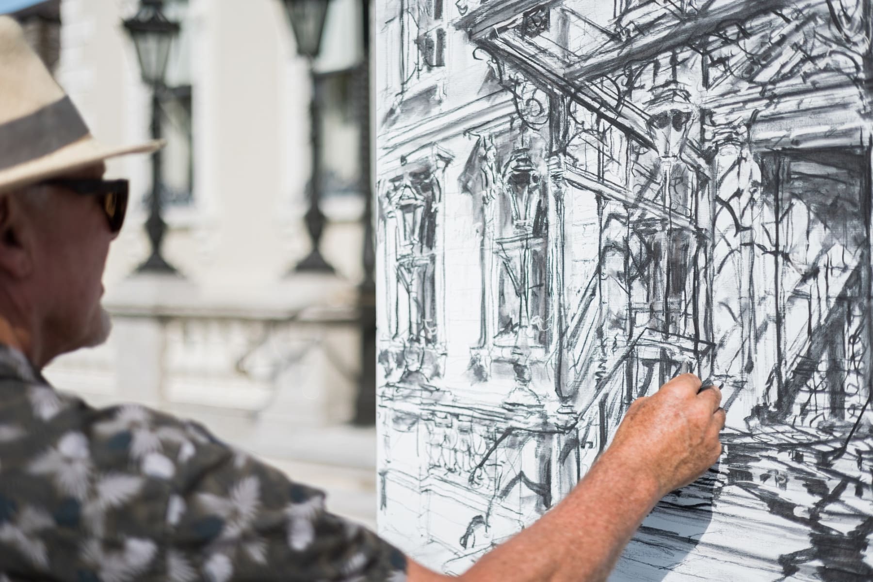 Gerard_Byrne_Falling_Shadows_The_Mansion_House_Dublinplein_air_painting_photo_credit_Richie_Stokes