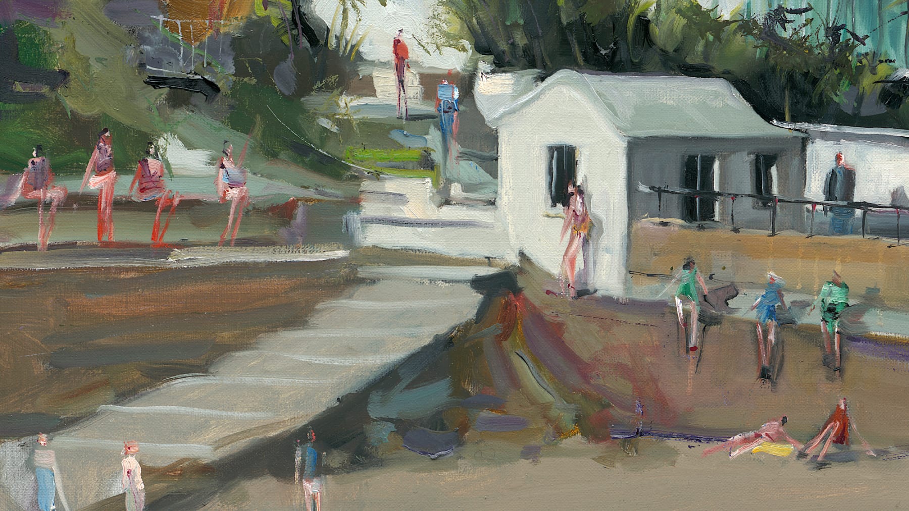 Gerard_Byrne_Caribbean_Dreams_Sandycove_II_painting_detail_contemporary_impressionism_fine_art_gallery_Dublin_Ireland
