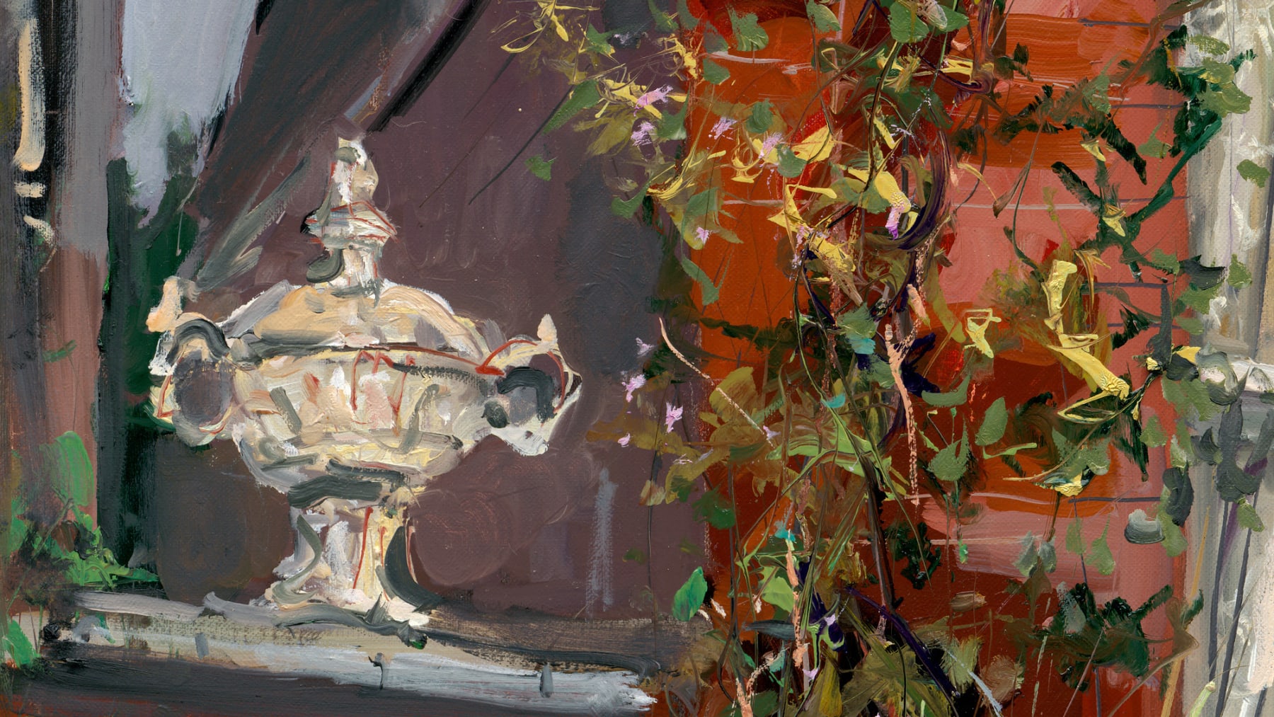 Gerard-Byrne-Summer-Garden-Ranelagh-irish-modern-impressionism-art-gallery-dublin-painting-detail