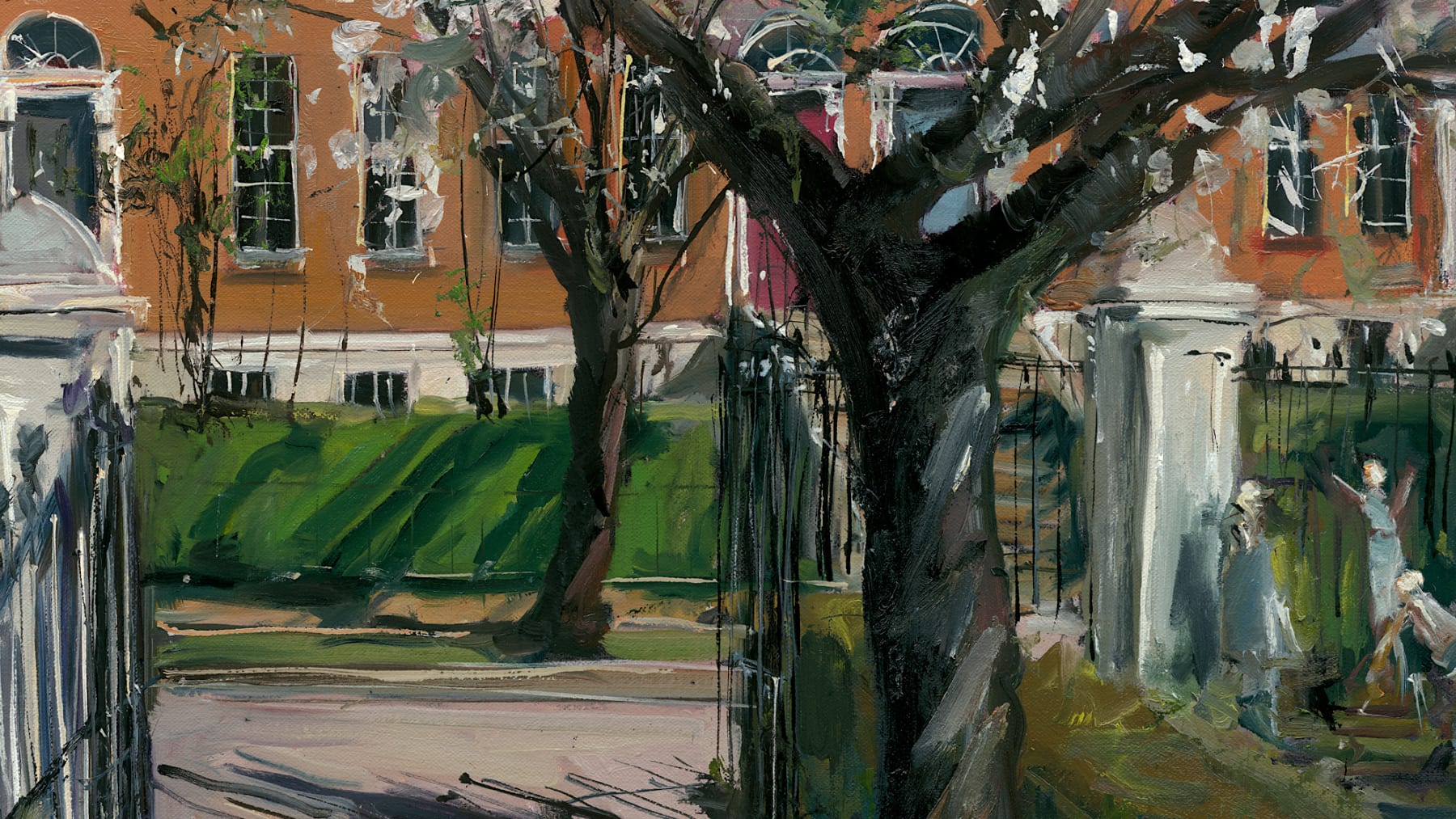 Gerard_Byrne_The_Secret_Garden_modern_irish_impressionism_painting_detail
