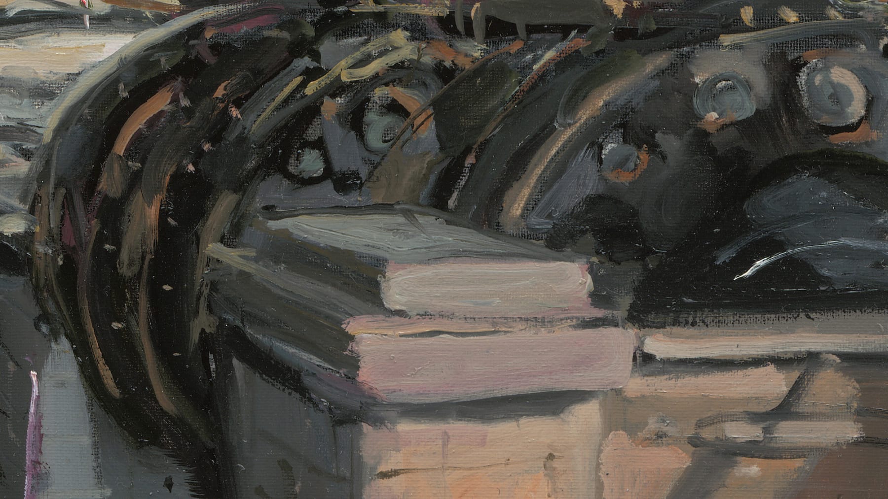 Gerard_Byrne_Isolation_contemporary_impressionism_painting_detail
