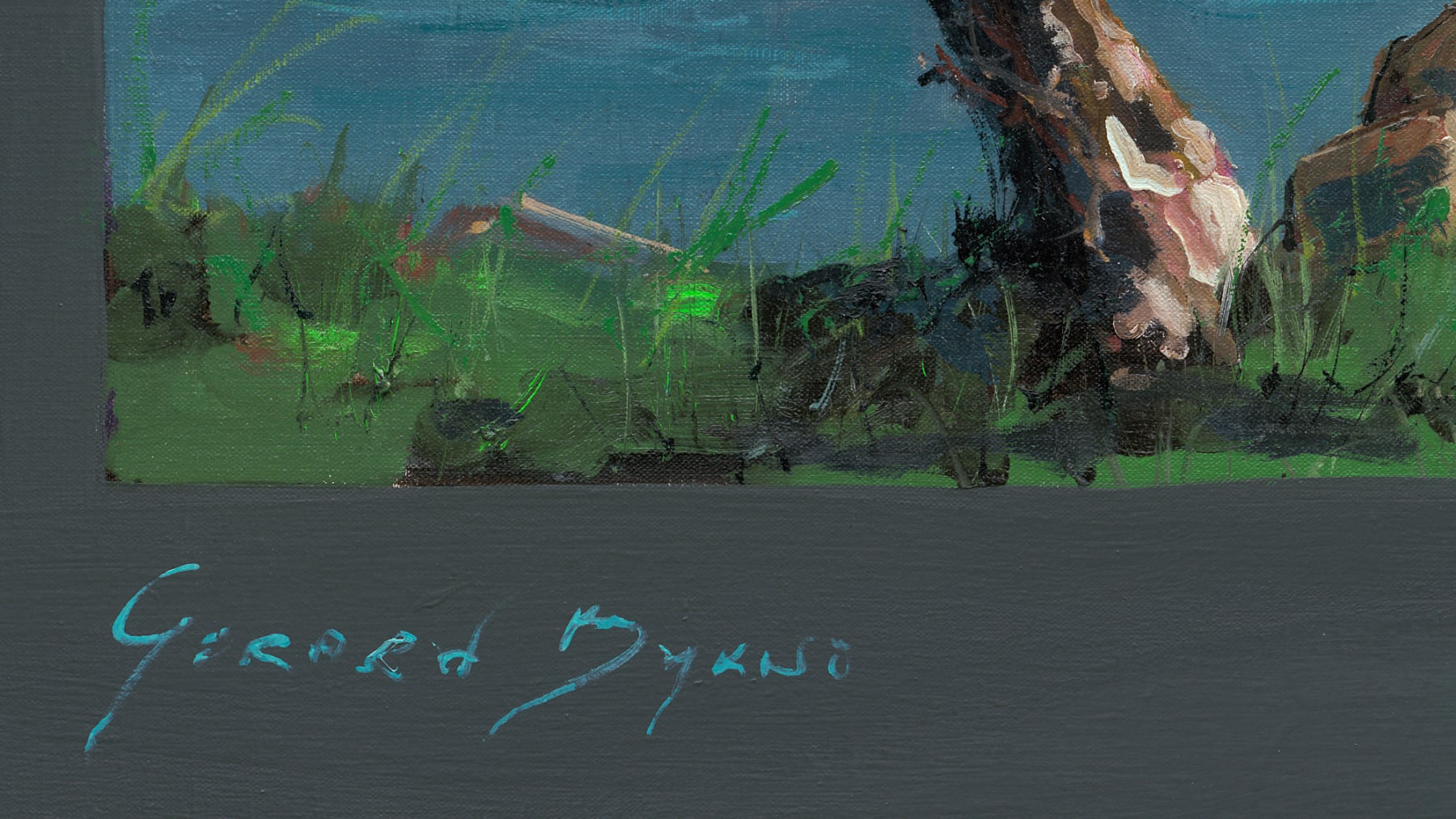 Gerard_Byrne_Emerald_Blue_Dalkey_Island_modern_irish_impressionism_art_gallery_dublin_detail_artist_signature