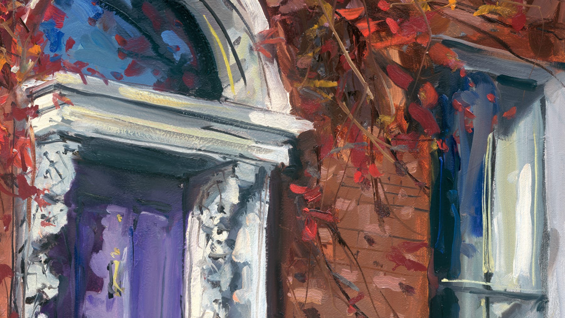 Gerard-Byrne_Dublin-Doors-in-Autumn-irish-modern-impressionist-art-gallery-dublin-ireland-painting-detail