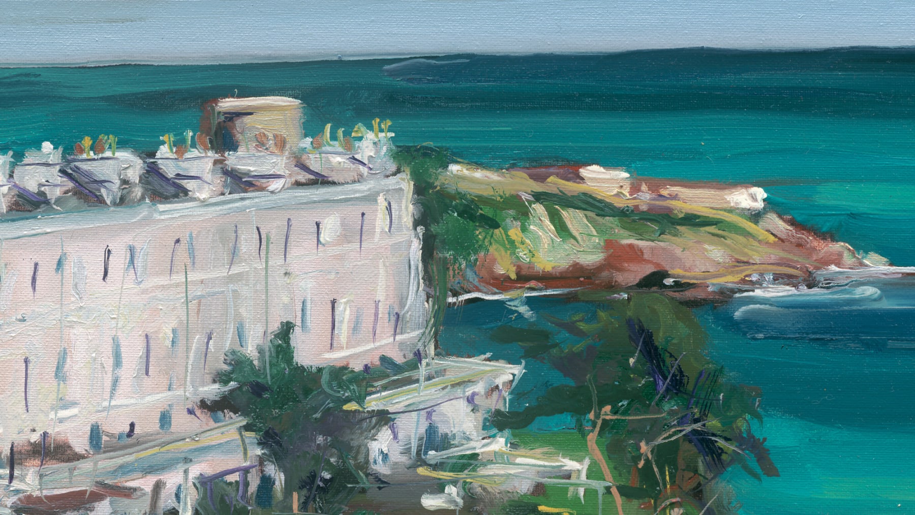 Gerard-Byrne-Coastal-Tranquility-art-gallery-Dublin-Ireland-painting-detail