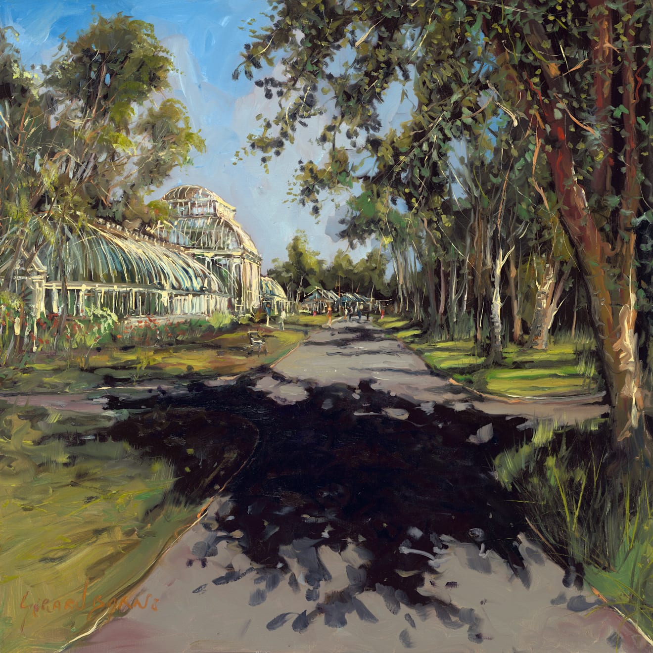 Gerard_Byrne_Summer_Shadows_National_Botanic_Gardens_of_Ireland_modern_irish_impressionism_art_gallery_Dublin