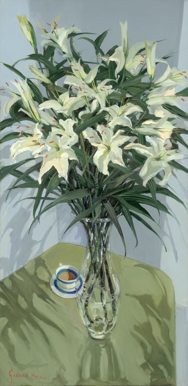Gerard_Byrne_White_Oriental_Lilies_irish_contemporary_figurative_artist_art_gallery_dublin_ireland