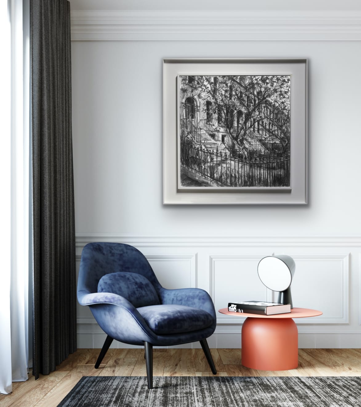 Gerard_Byrne_Magnolia_Blossom_on_Dartmouth_Square_contemporary_impressionism_art_decor_interiors
