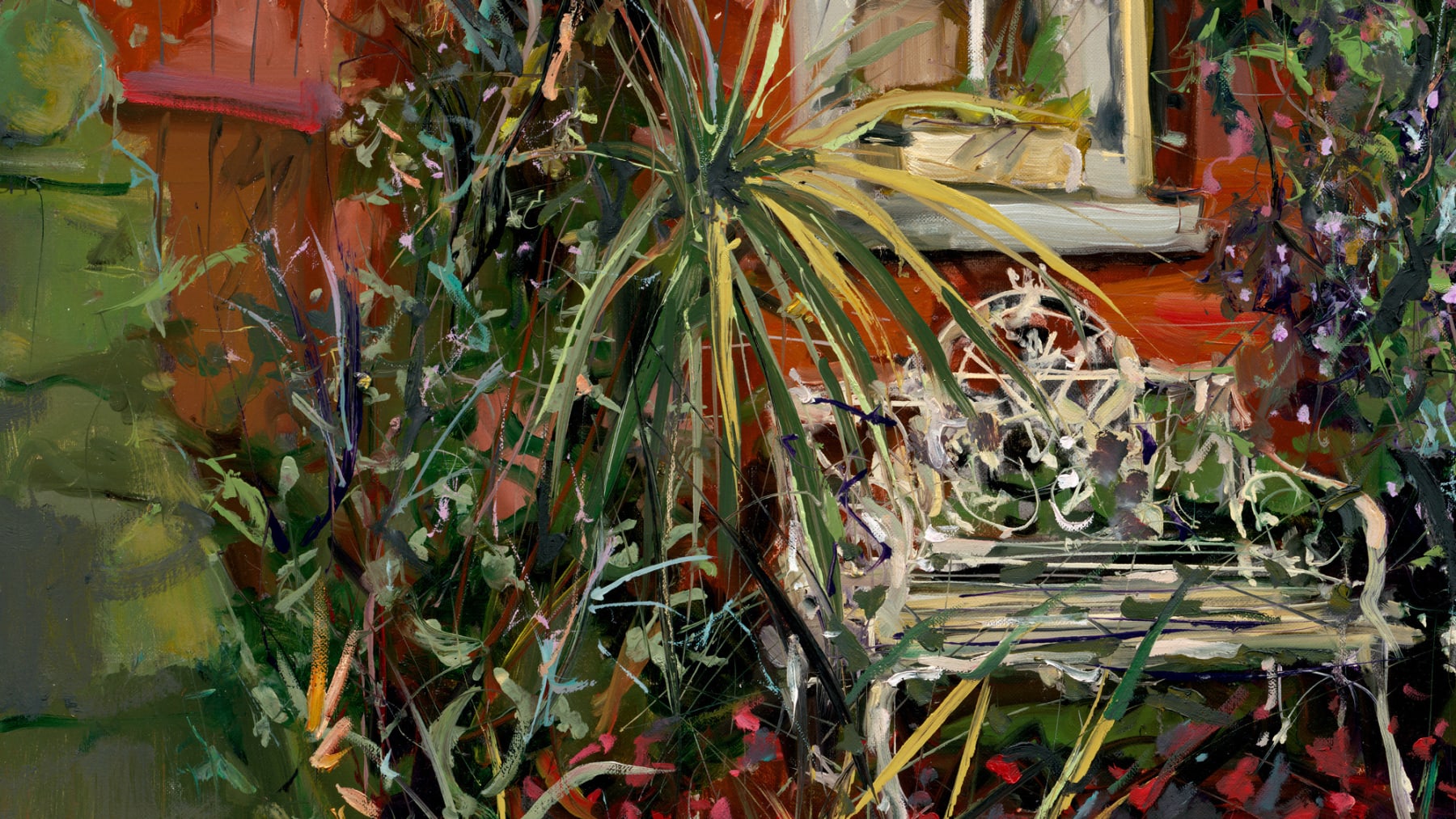 Gerard-Byrne-Summer-Garden-Ranelagh-irish-modern-impressionism-art-gallery-dublin-painting-detail