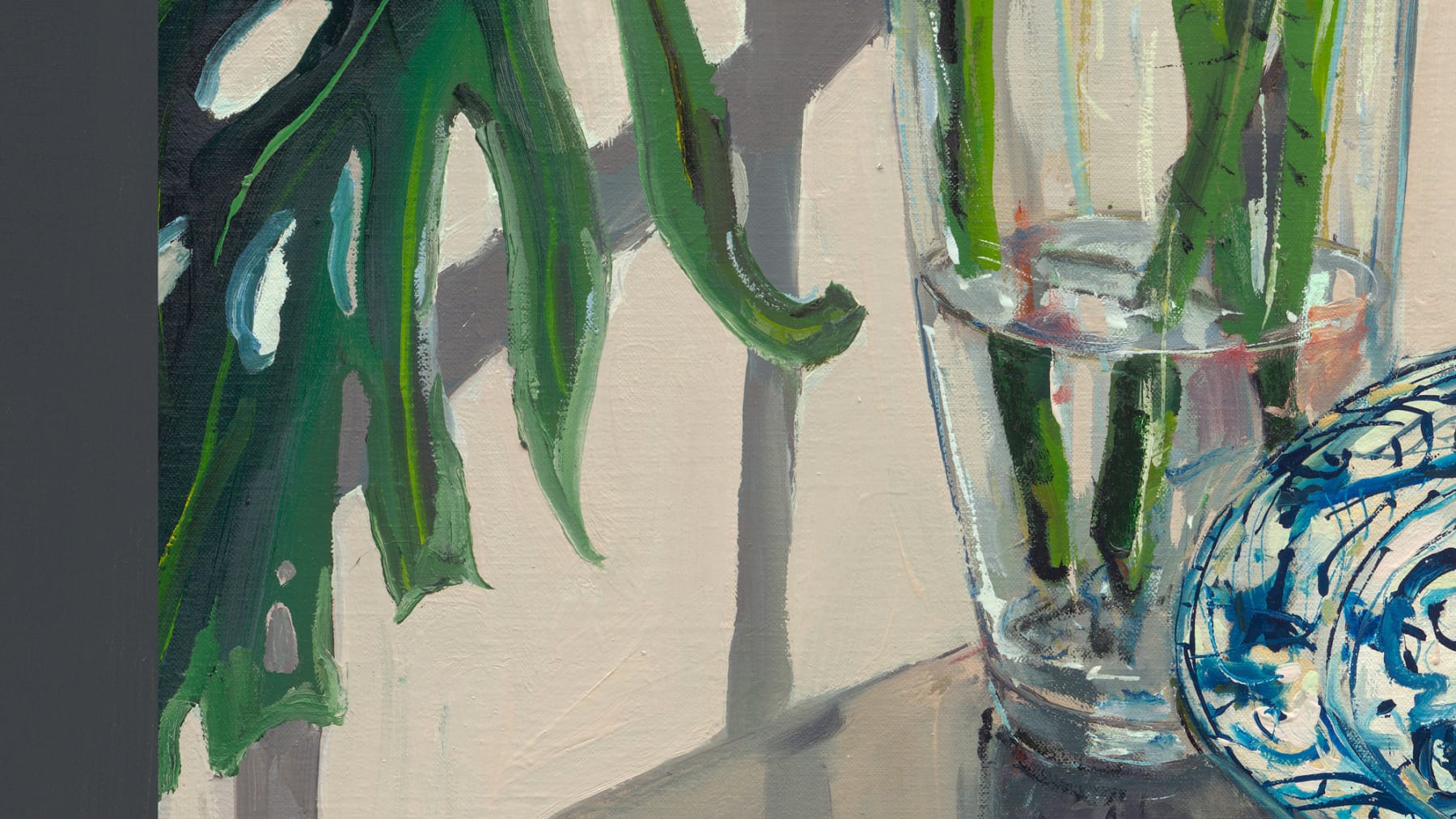 Gerard_Byrne_Monstera_by_the_Window_contemporary_figurative_painting_fine_art_gallery_Dublin_Ireland_painting_detail