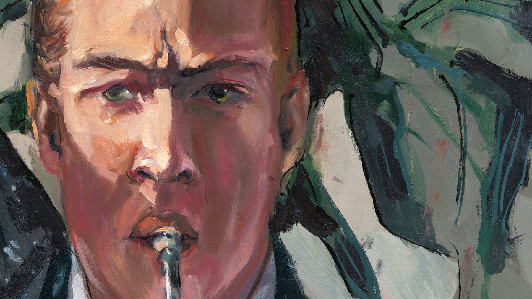 Gerard_Byrne_Jazz_On_the_Rocks_SPACS_Art_New_York_City_painting_detail