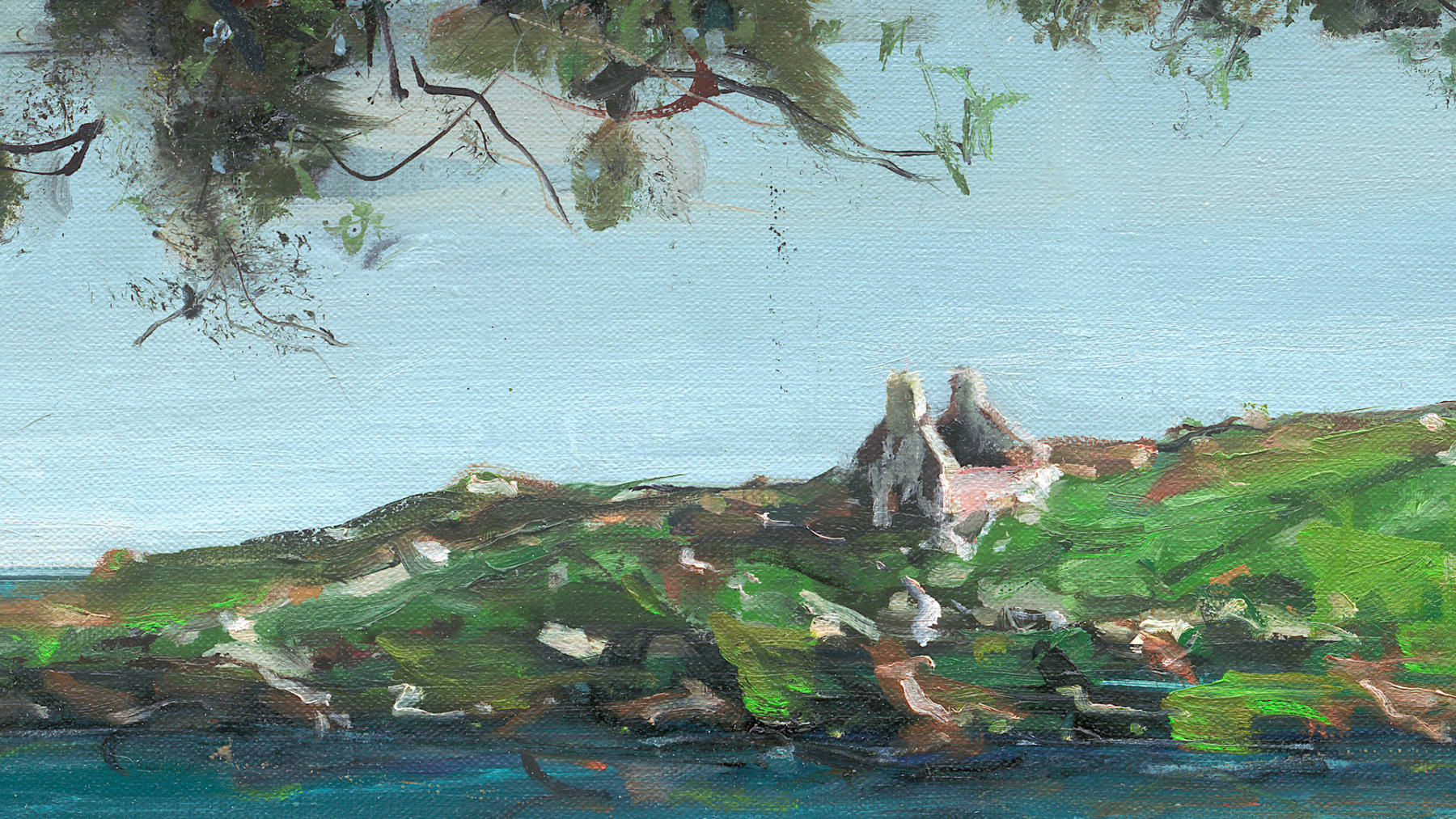 Gerard_Byrne_Emerald_Blue_Dalkey_Island_modern_irish_impressionism_art_gallery_dublin_detail