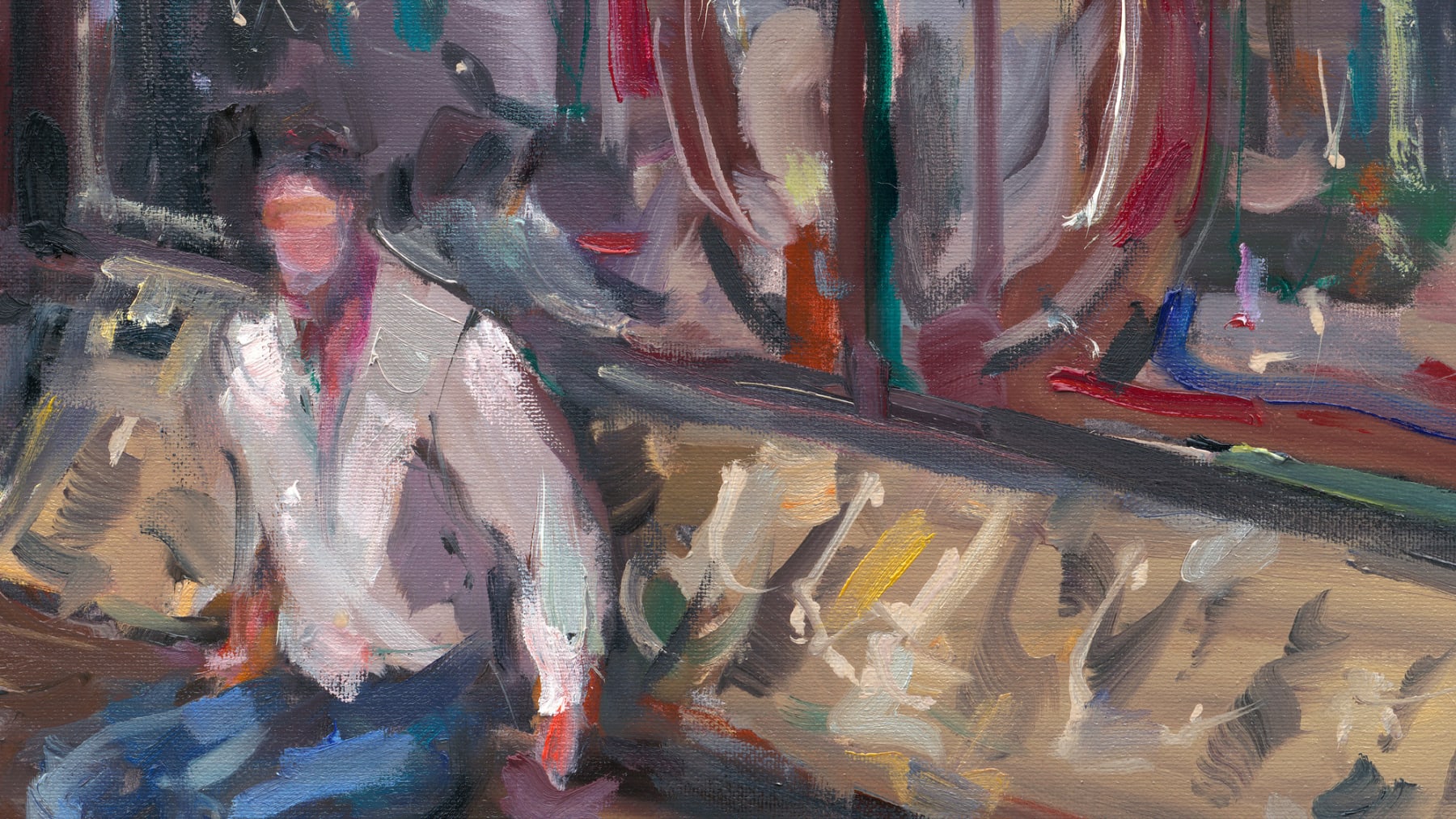 Gerard_Byrne_Summer_Reflections_Doheny_and_Nesbitt_fine_art_gallery_Dublin_painting_detail